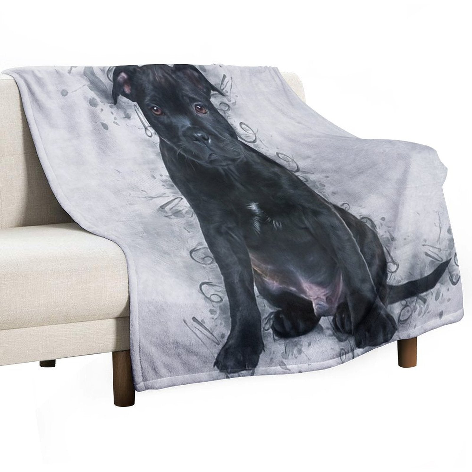 Staffordshire Bull Terrier Machine-washable Throw Blanket