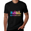 Kansas City Missouri Retro Watercolor Skyline Gifts  Soft T-Shirt