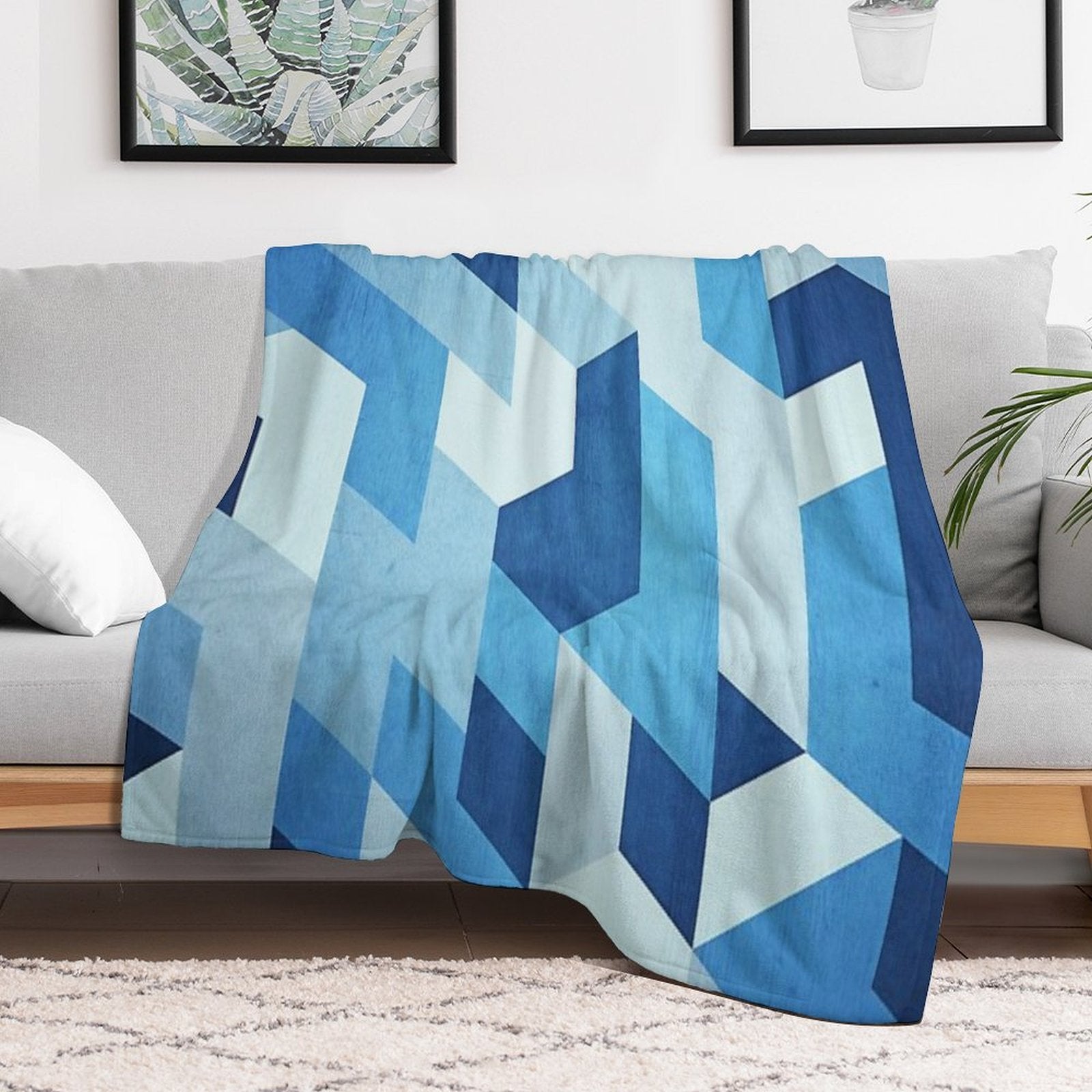 Abstract Geometry Compact Throw Blanket