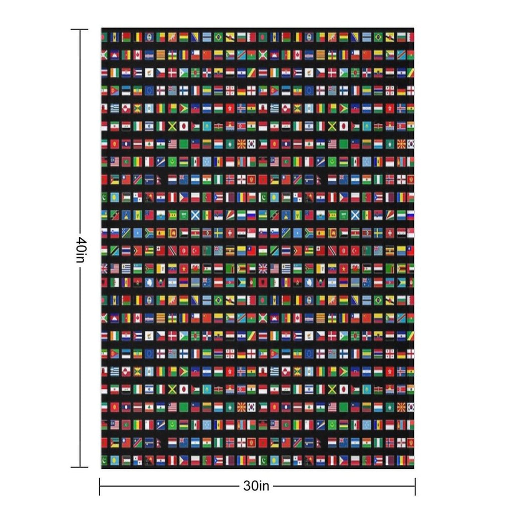 The Flags of The World Machine-washable Throw Blanket