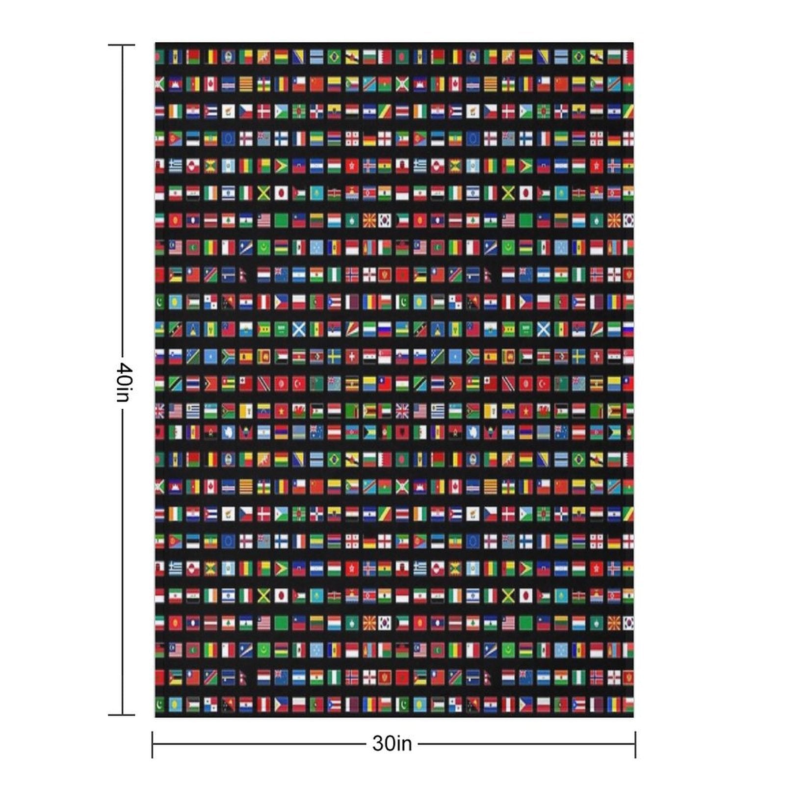 The Flags of The World Machine-washable Throw Blanket
