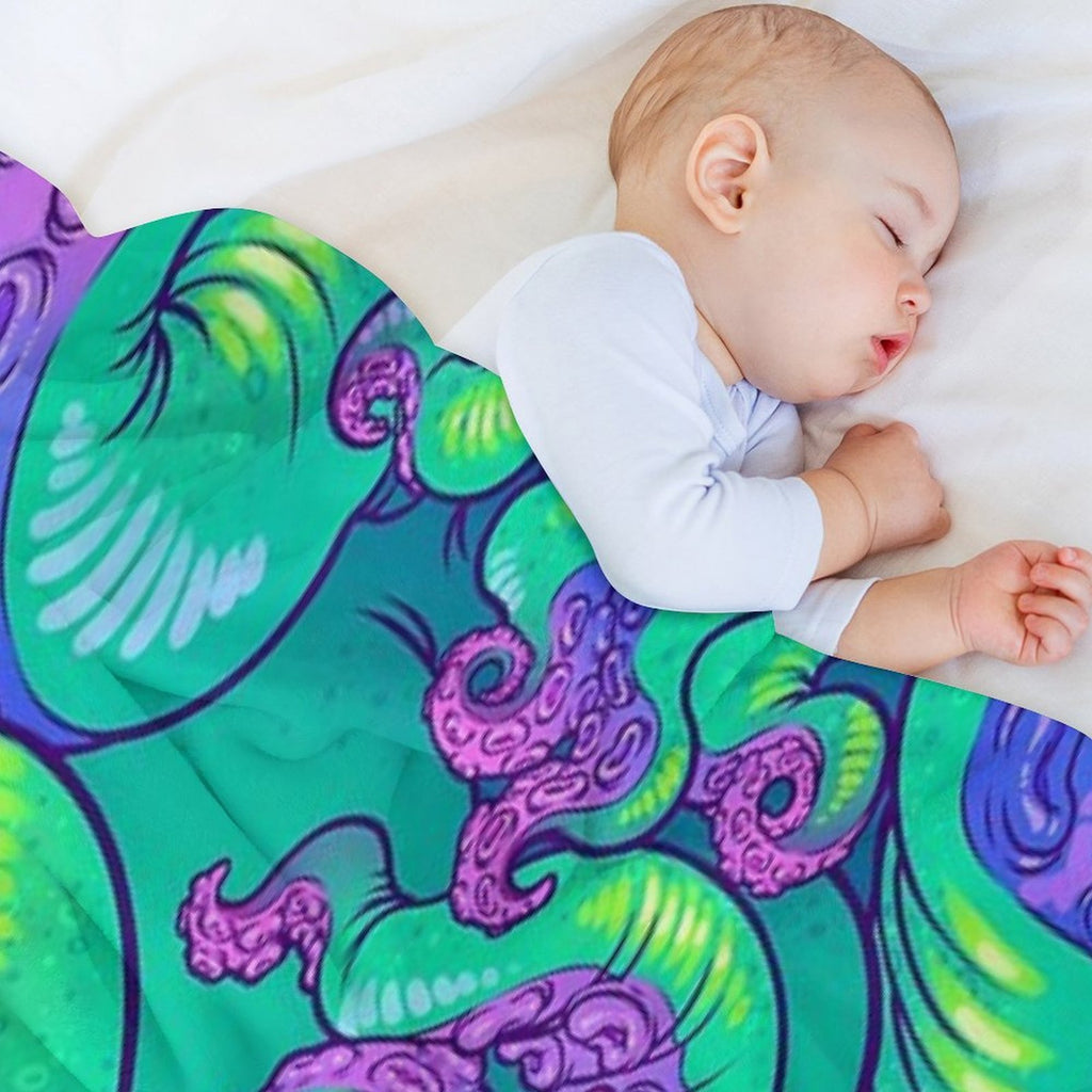 Cthulhu Tentacles Easy Care Throw Blanket