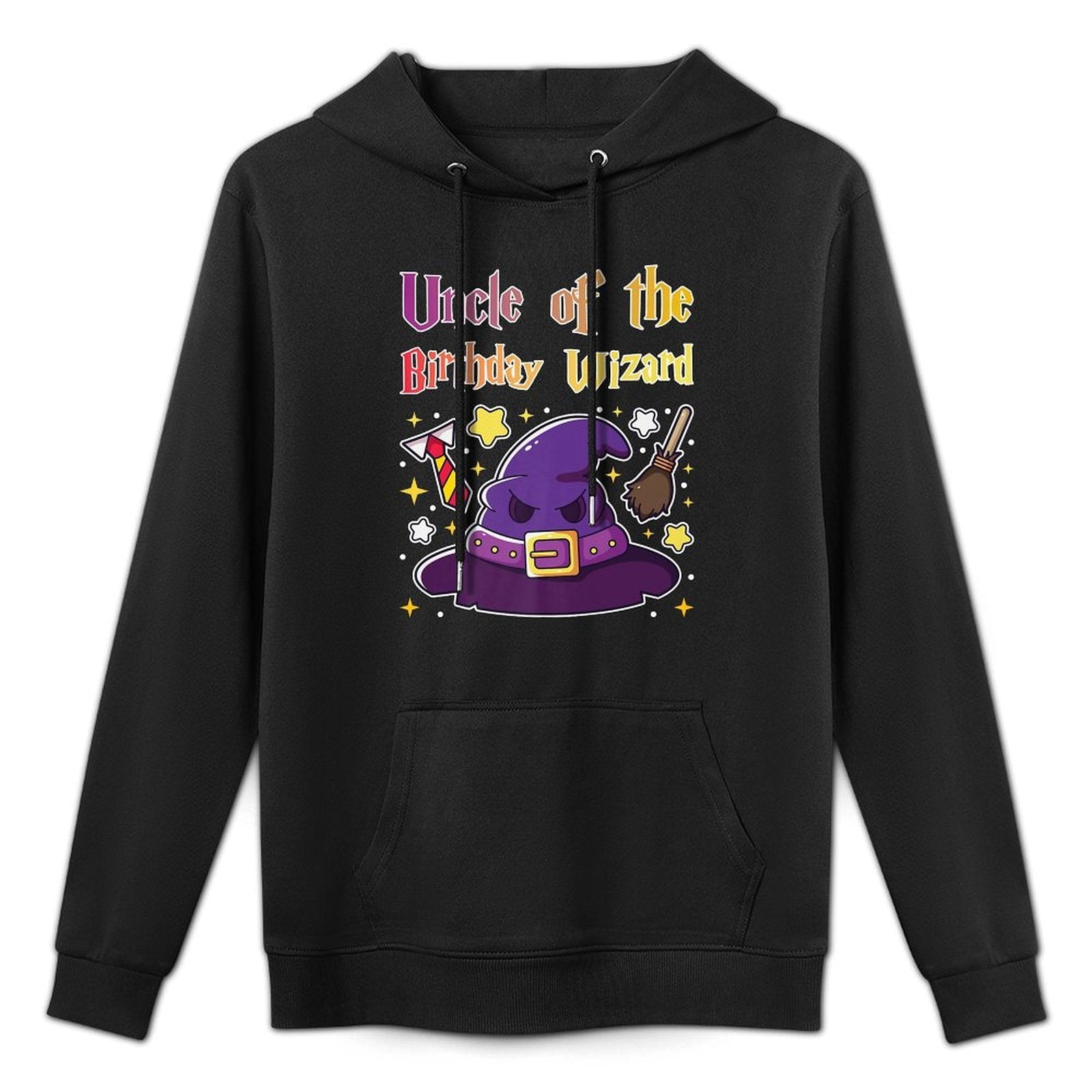Uncle of The Birthday Wizard 9th Birthday Magic Theme Party Premium All-Day Comfort Hoodie