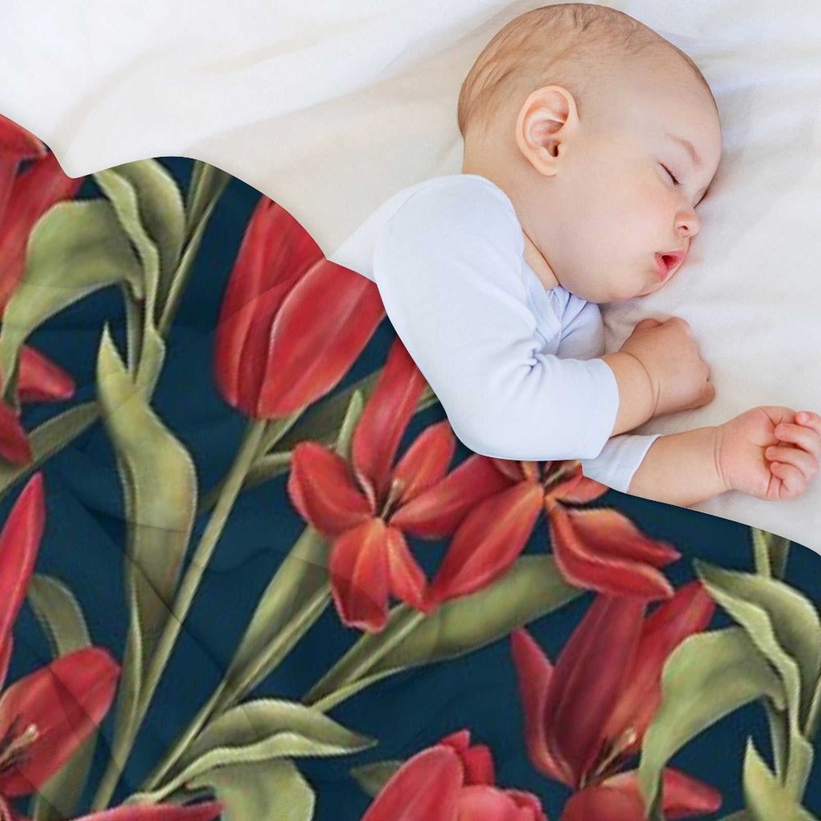 The Red Garden Plush Throw Blanket