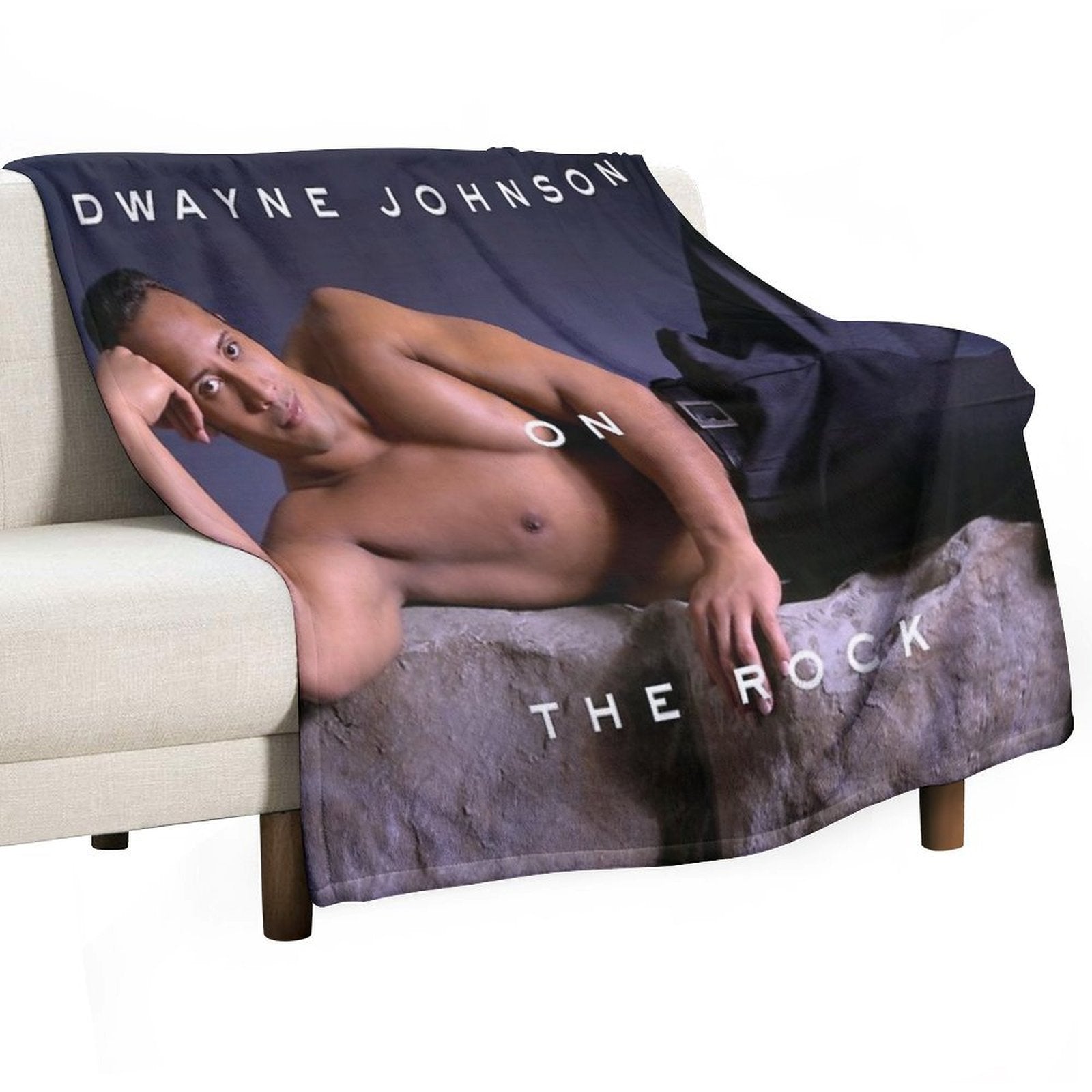 Dwayne Johnson on The Rock Plush Throw Blanket
