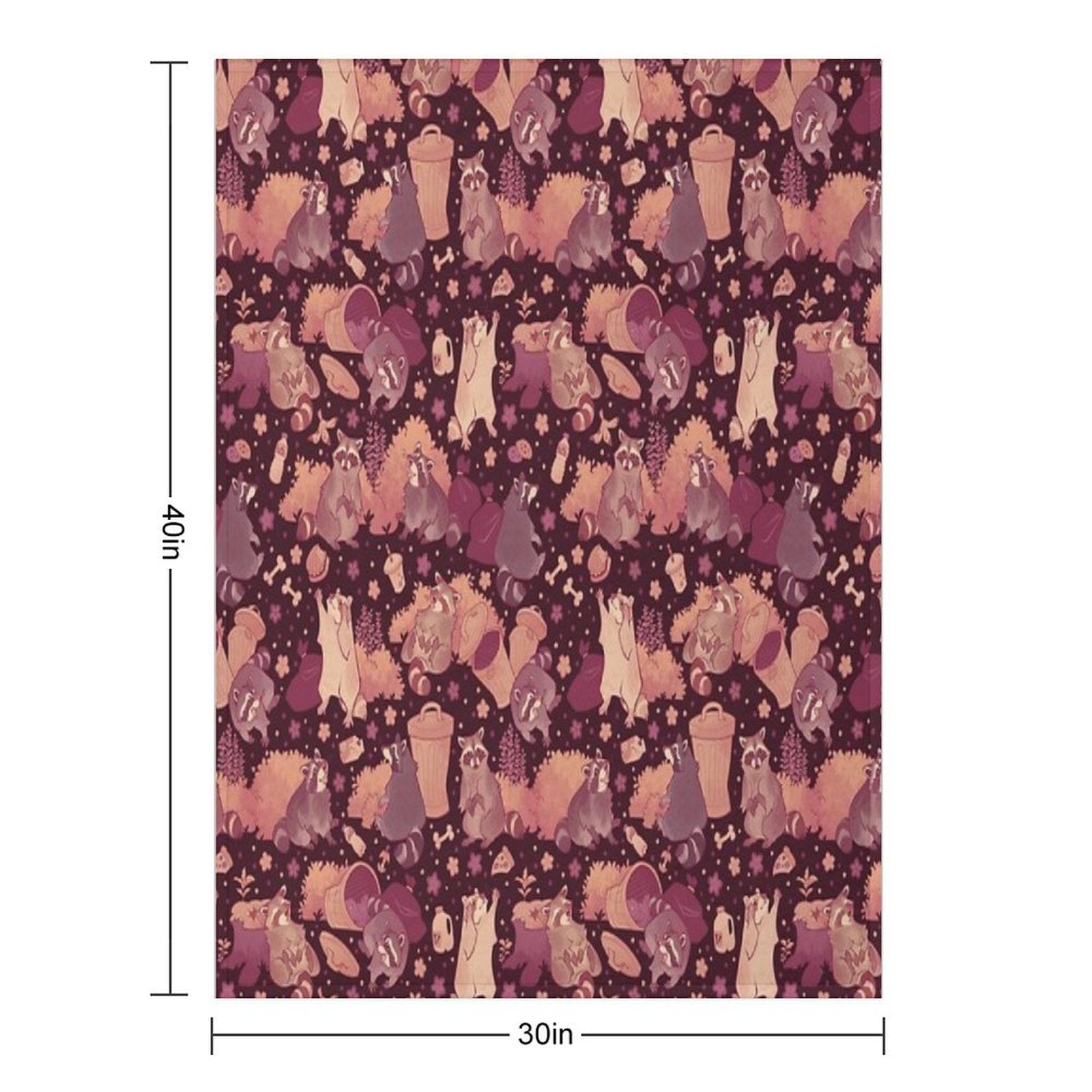 Raccoons Nighttime Pillage Comfort Throw Blanket