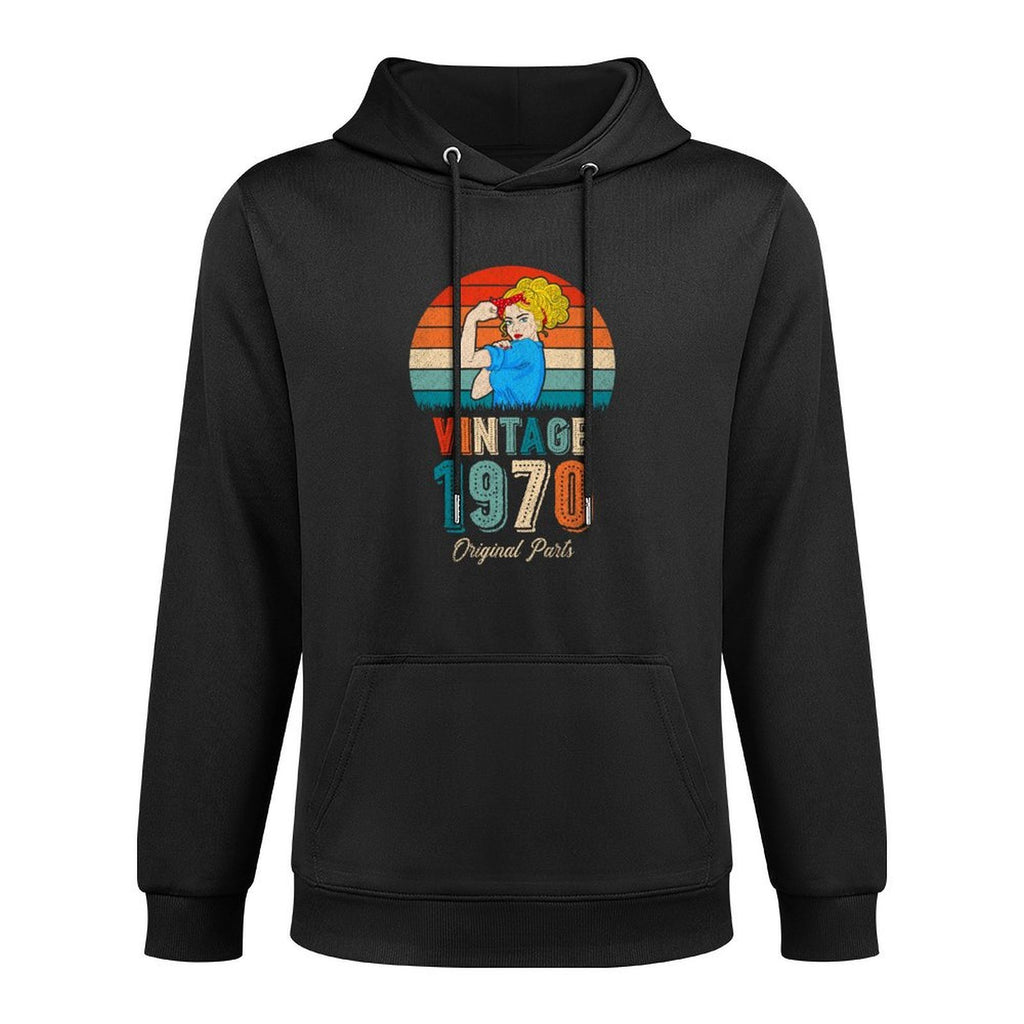 50th Birthday Tshirts For Women Original Parts Vintage 1970 Versatile Streetwear Hoodie