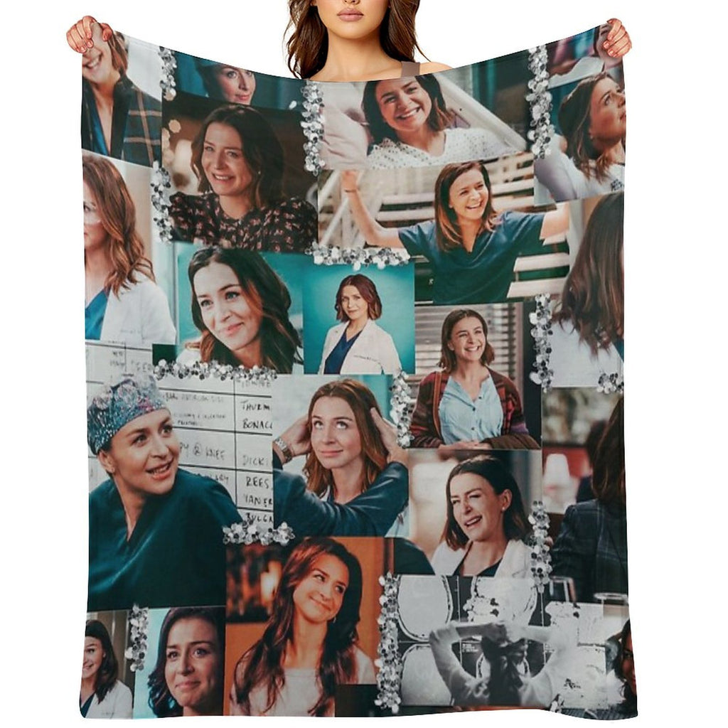 Amelia Shepherd Collage ) Quick-dry Throw Blanket