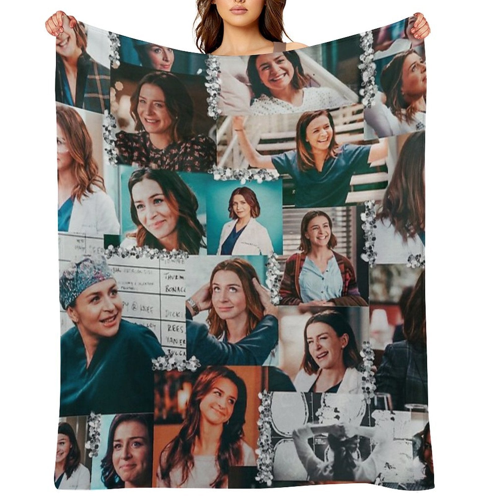 Amelia Shepherd Collage ) Quick-dry Throw Blanket
