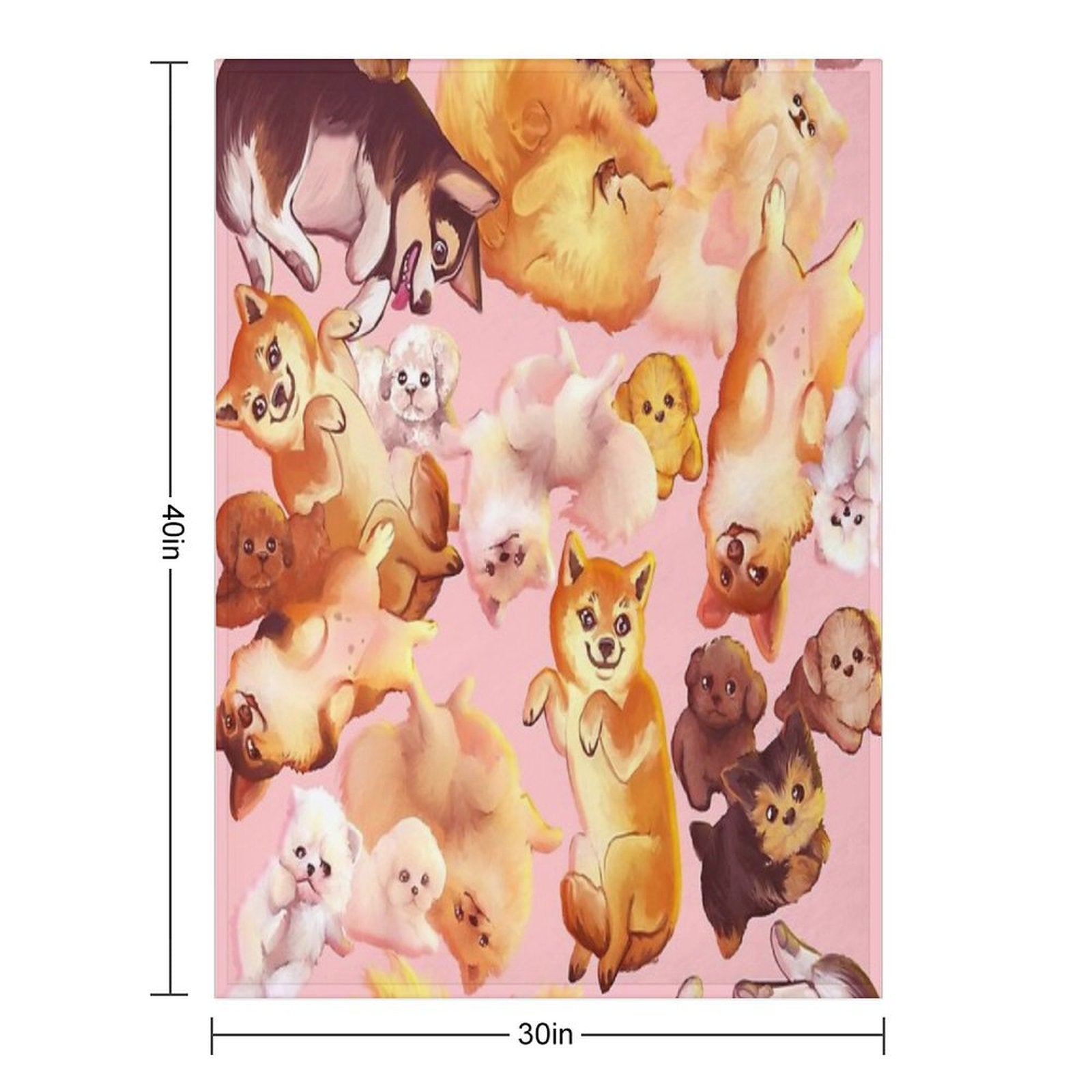 Dogs All over Different Background Every Product Versatility Throw Blanket