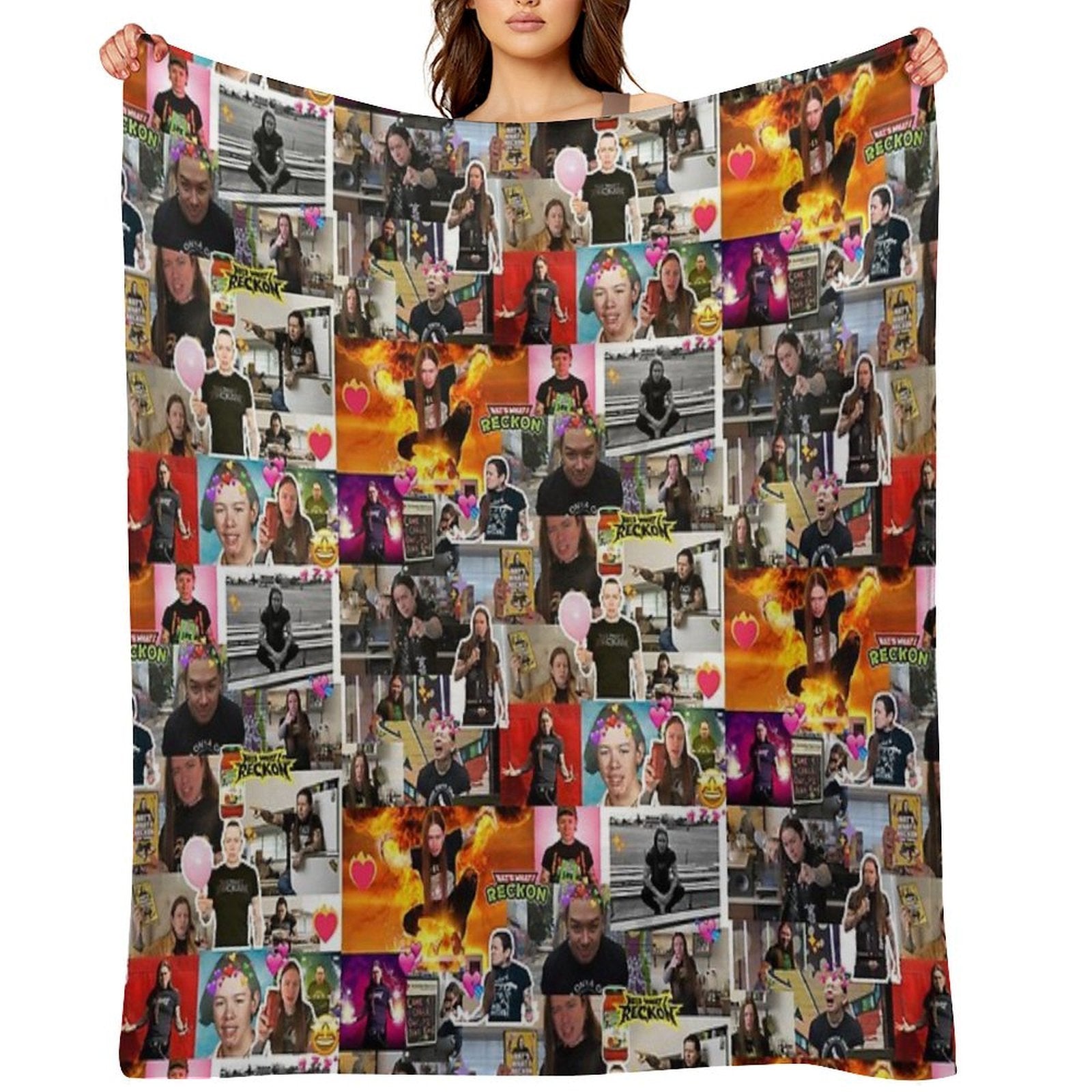 Nat Mega Collage! Easy Care Throw Blanket