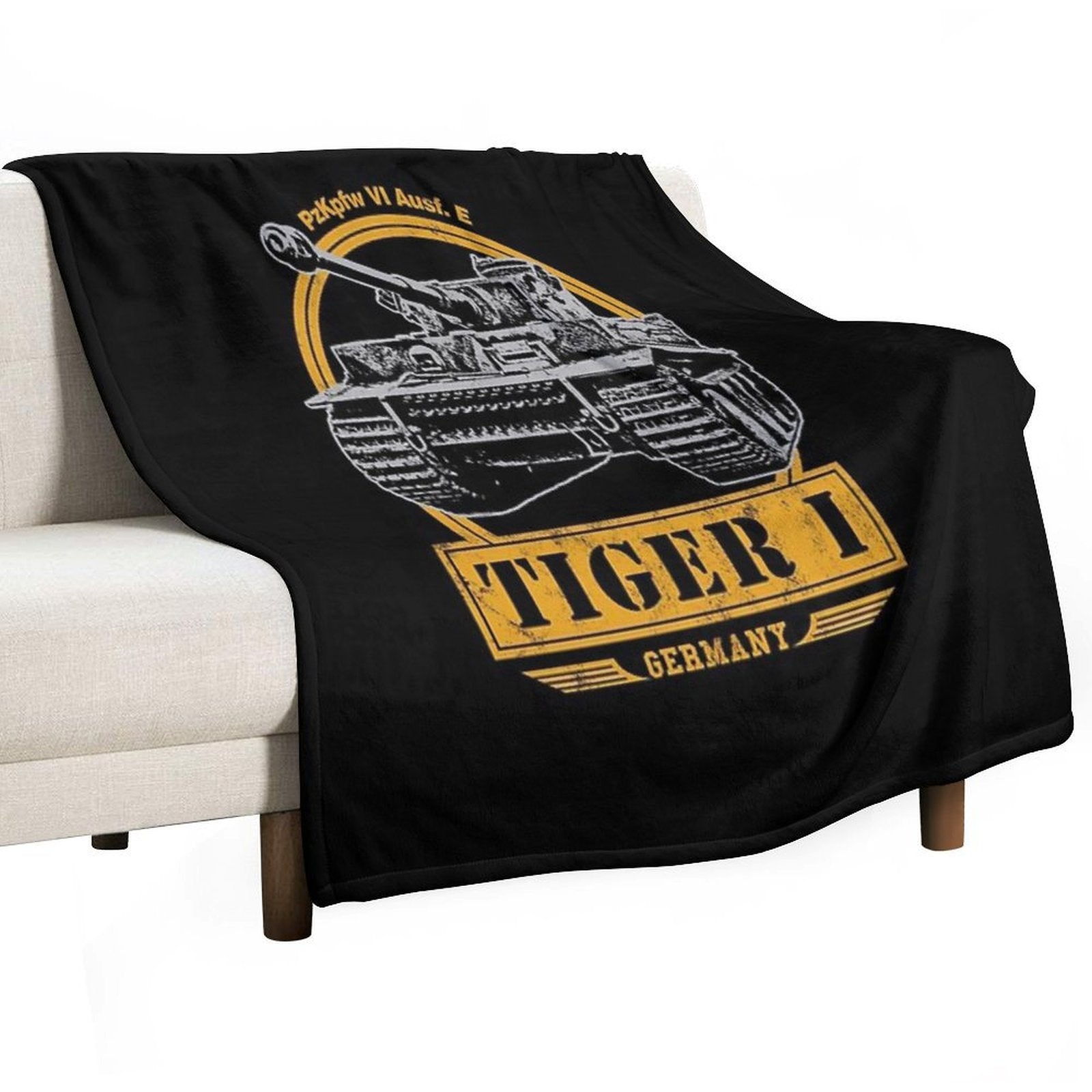 Tiger I - WW2 German Tank Sustainable Throw Blanket
