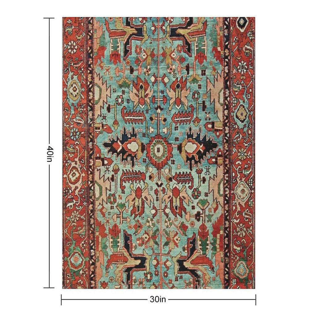 Antique Heriz Persian Carpet Print Lightweight Throw Blanket