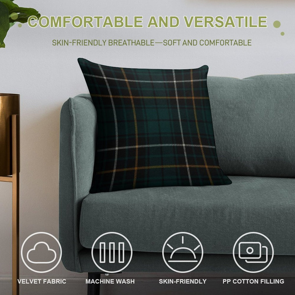 MacAlpine Scottish Tartan Soft Warmth Comfort Throw Pillow