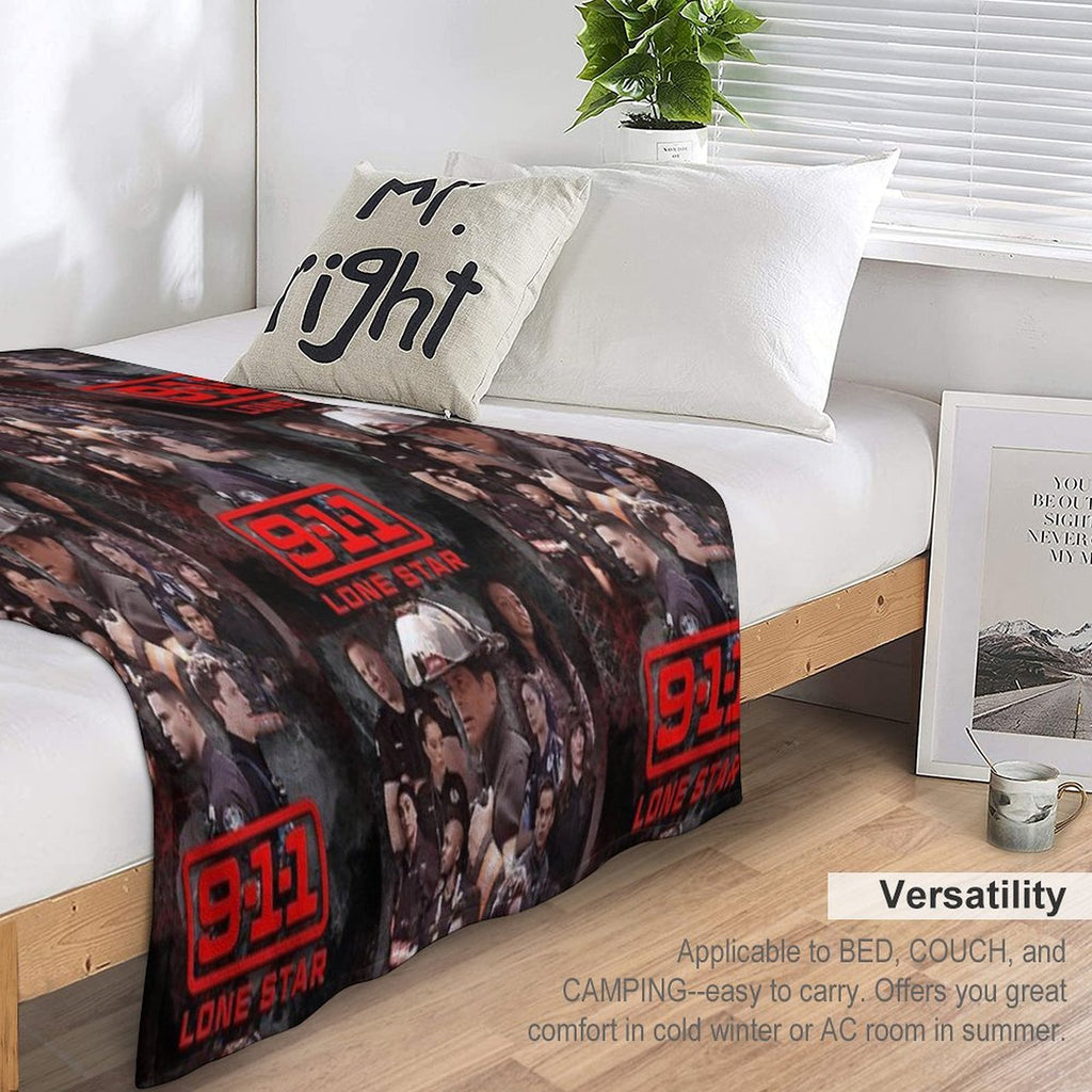 911 Lone Star - Cellular Sustainable Throw Blanket