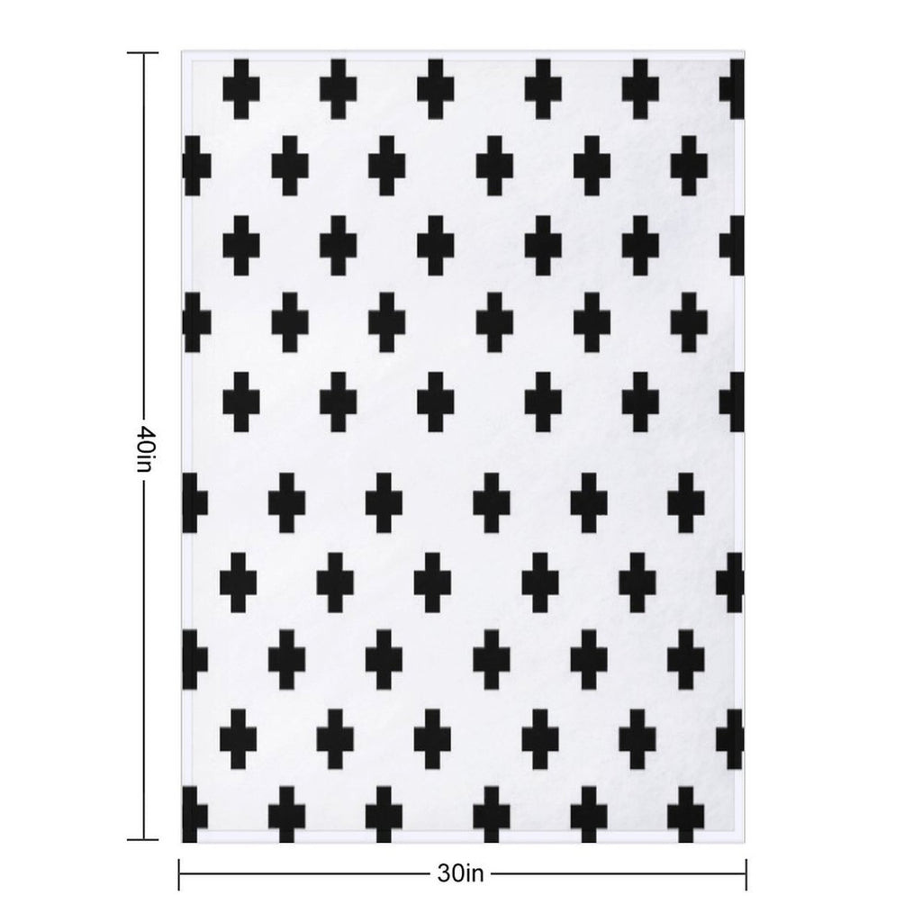 Swiss Cross Pattern Anti-pilling Throw Blanket