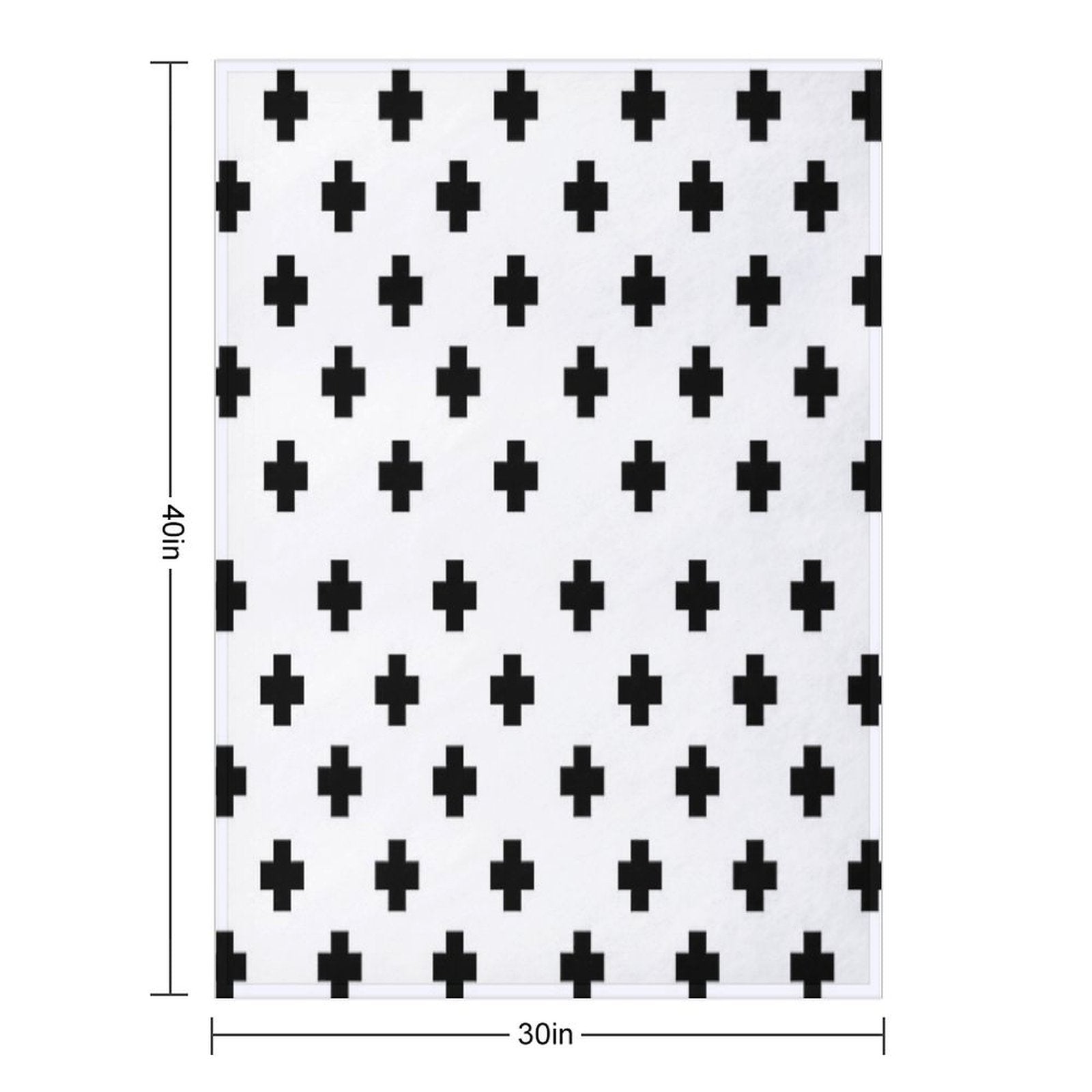Swiss Cross Pattern Anti-pilling Throw Blanket