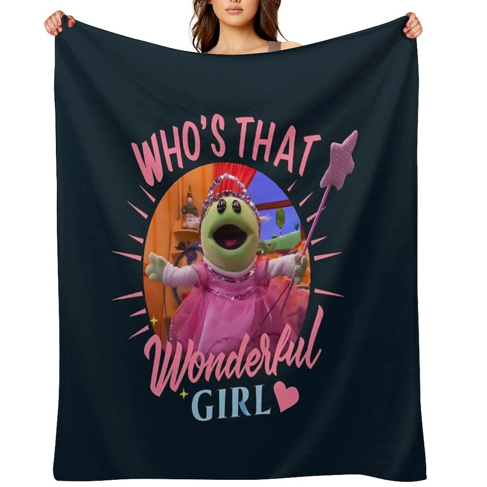 Nanalan Who's That Wonderful Girl - Kids' Show Monster Fun! Wrinkle-free Throw Blanket