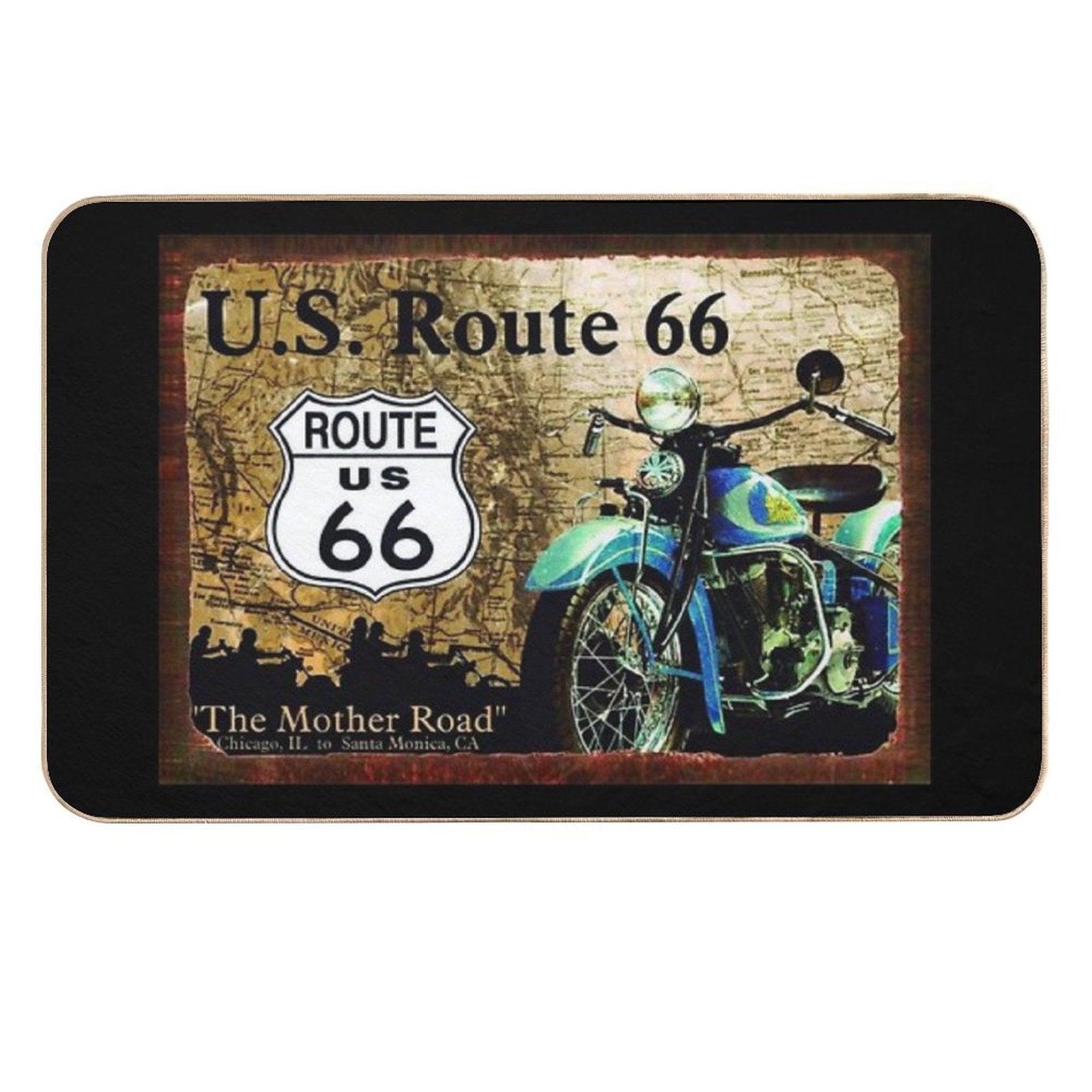 U.S ROUTE 66 Durable Bath Mat
