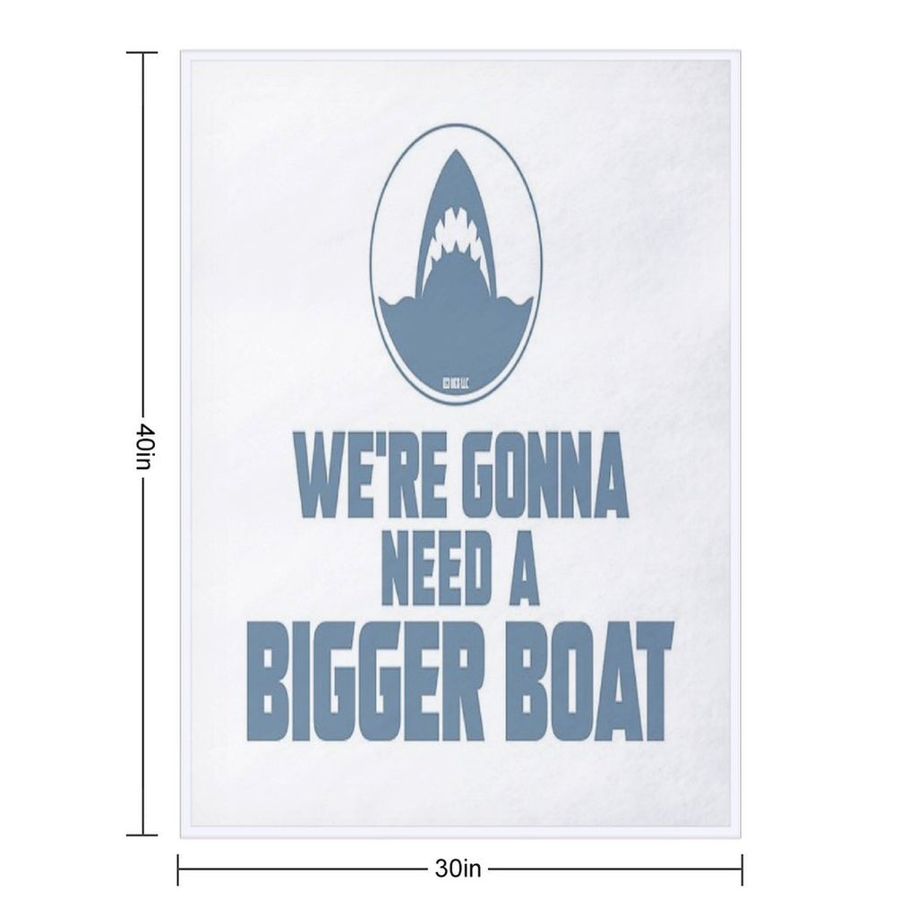 JAWS Movie We`re Gonna Need A Bigger Boat Machine-washable Throw Blanket