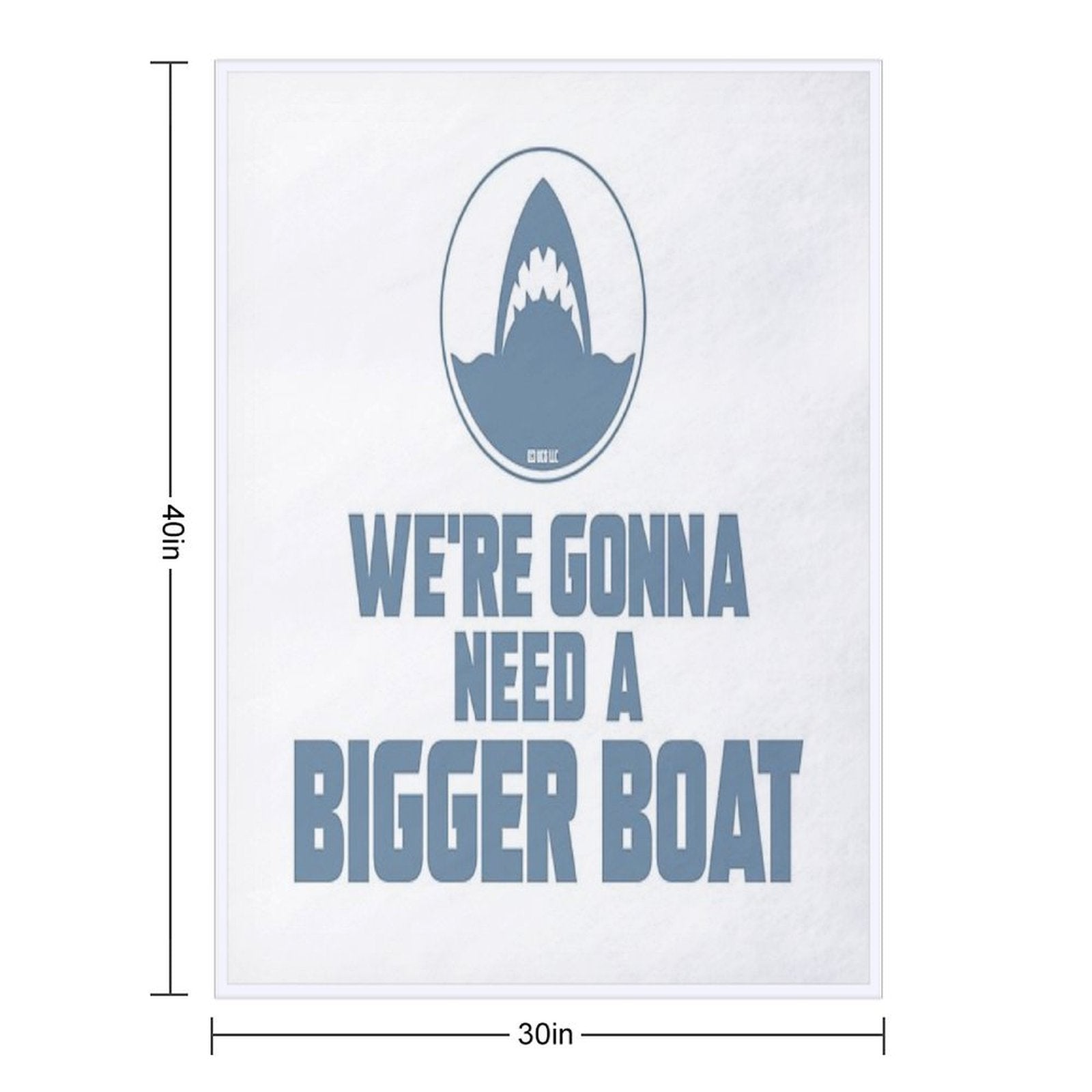 JAWS Movie We`re Gonna Need A Bigger Boat Machine-washable Throw Blanket