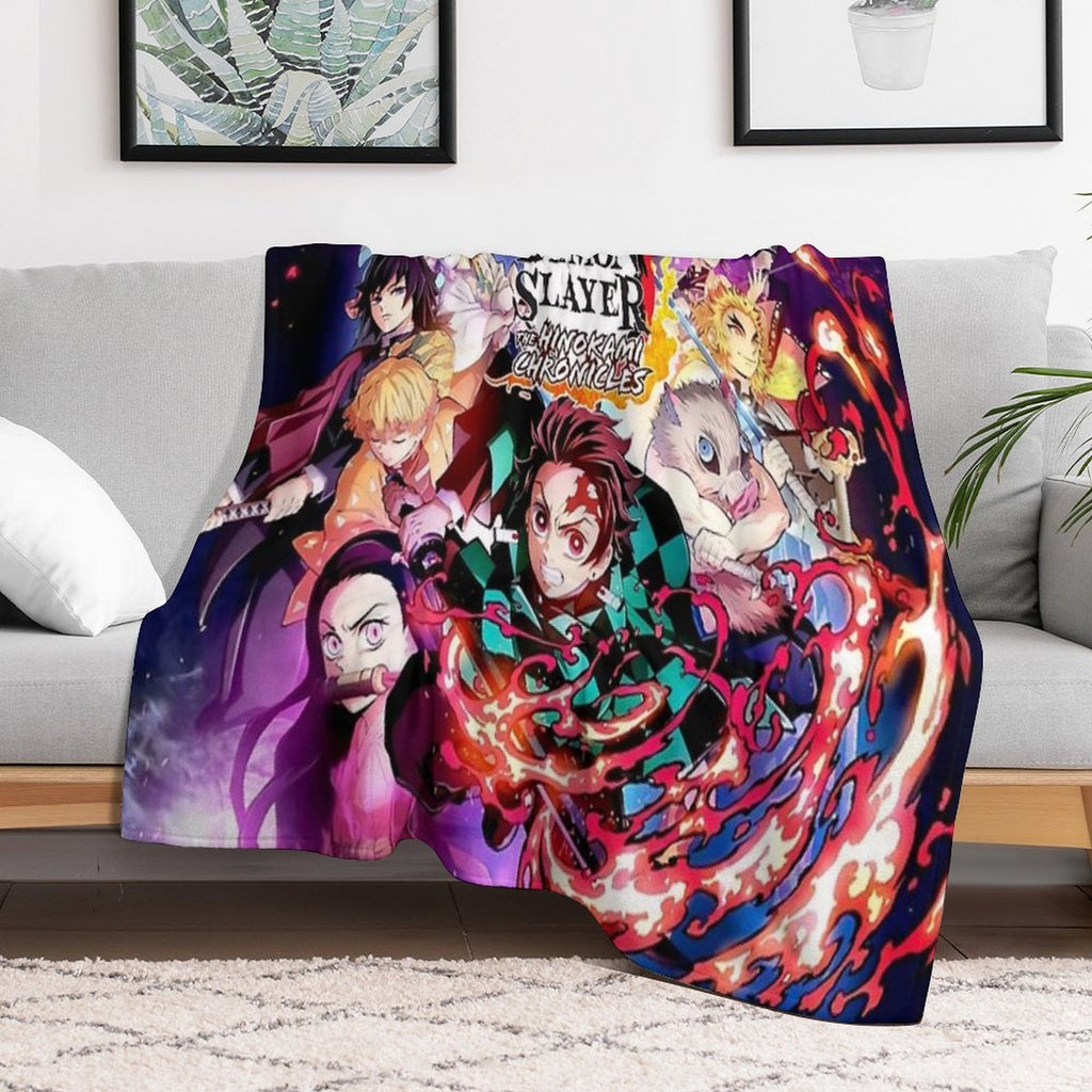 Demon Poster Travel-friendly Throw Blanket