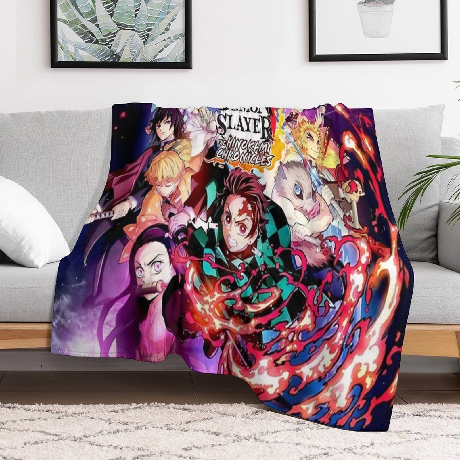 Demon Poster Travel-friendly Throw Blanket