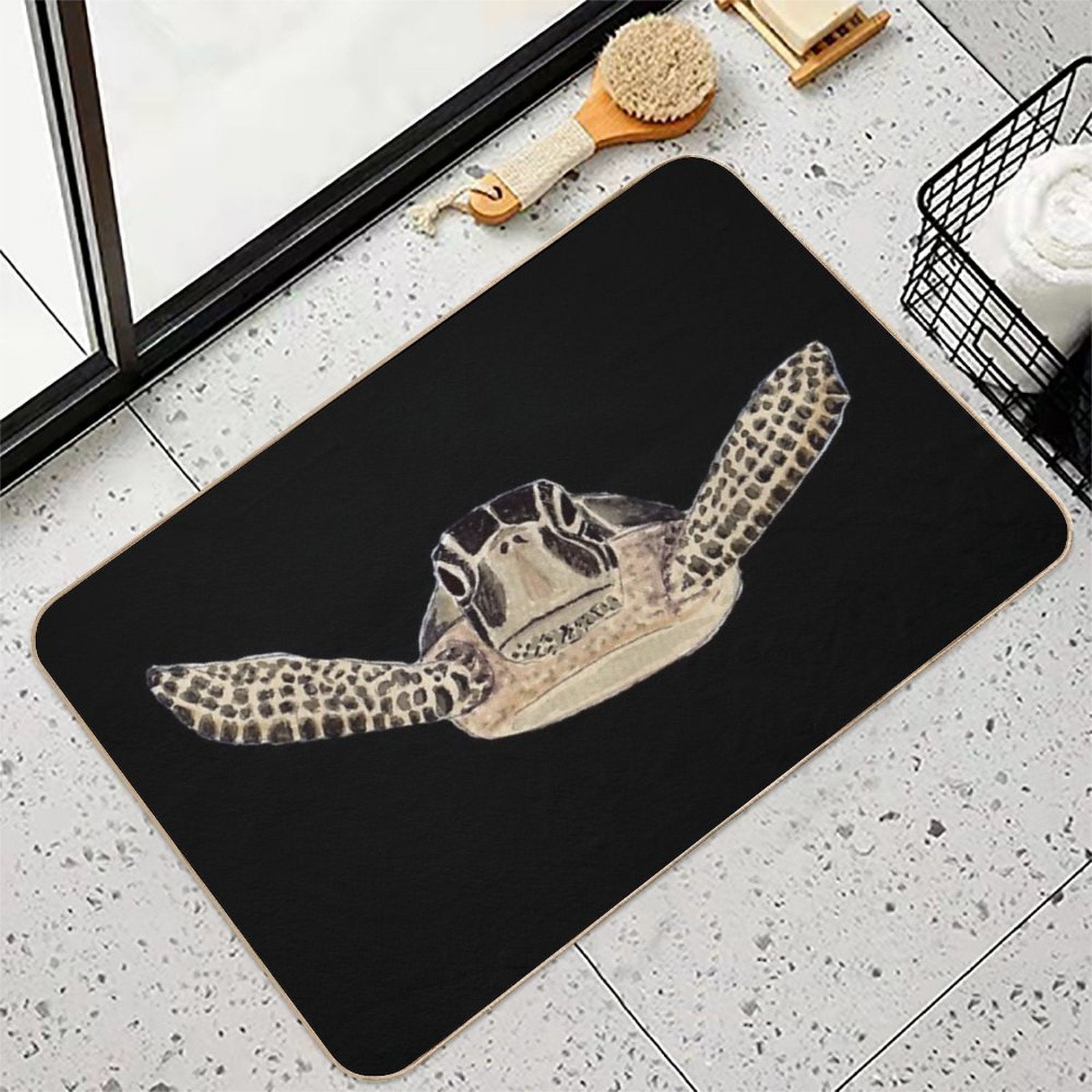 Sea Turtle 2  Easy Maintenance Bath Mat