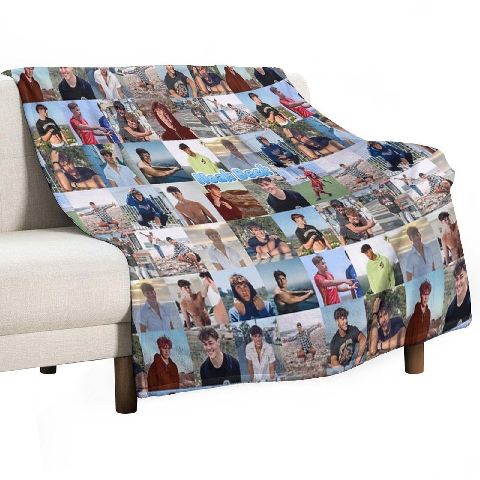 Noah Beck Collage Sustainable Throw Blanket