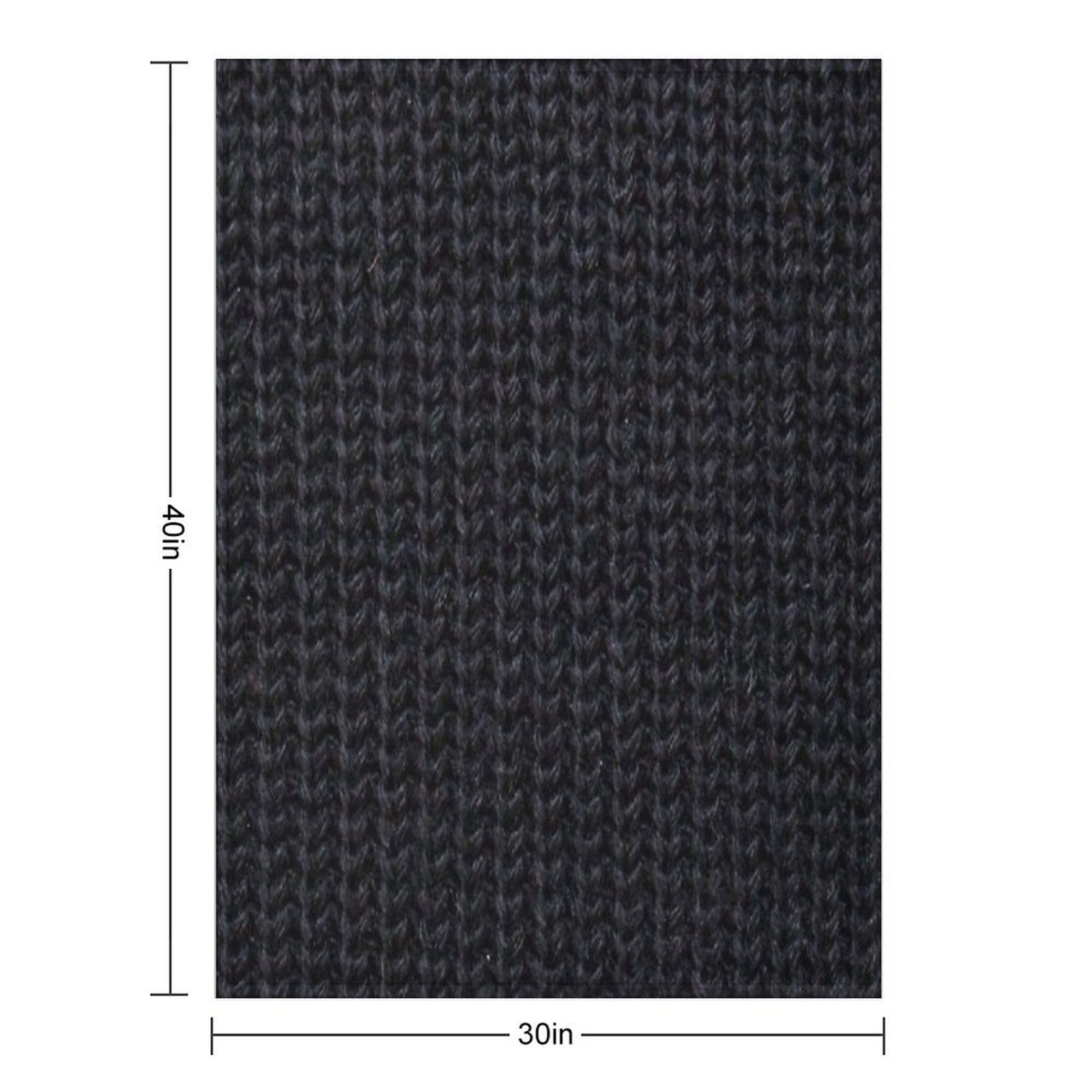 Black Knitted Wool Gift-ready Throw Blanket