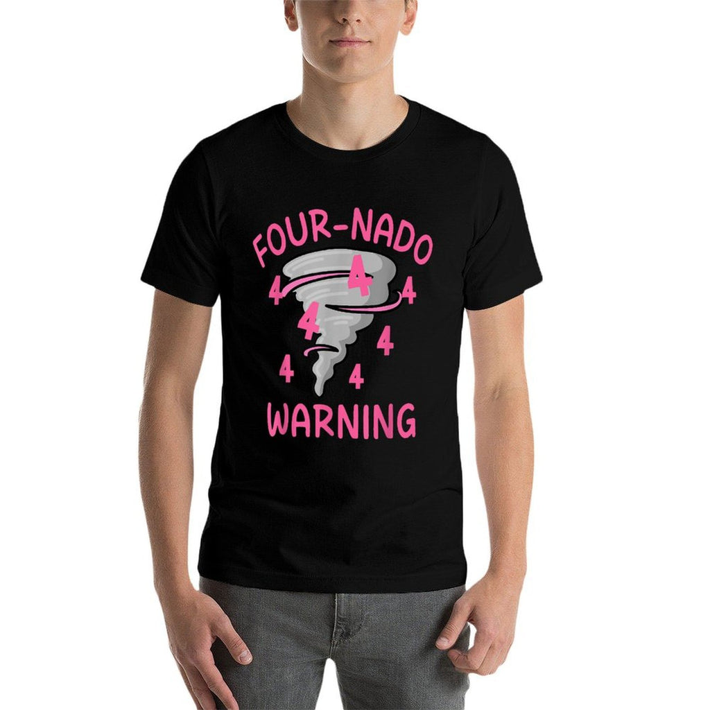 Four-Nado Storm TorNado 4th Four Birthday Party Girl Kids  Moisture-wicking T-Shirt