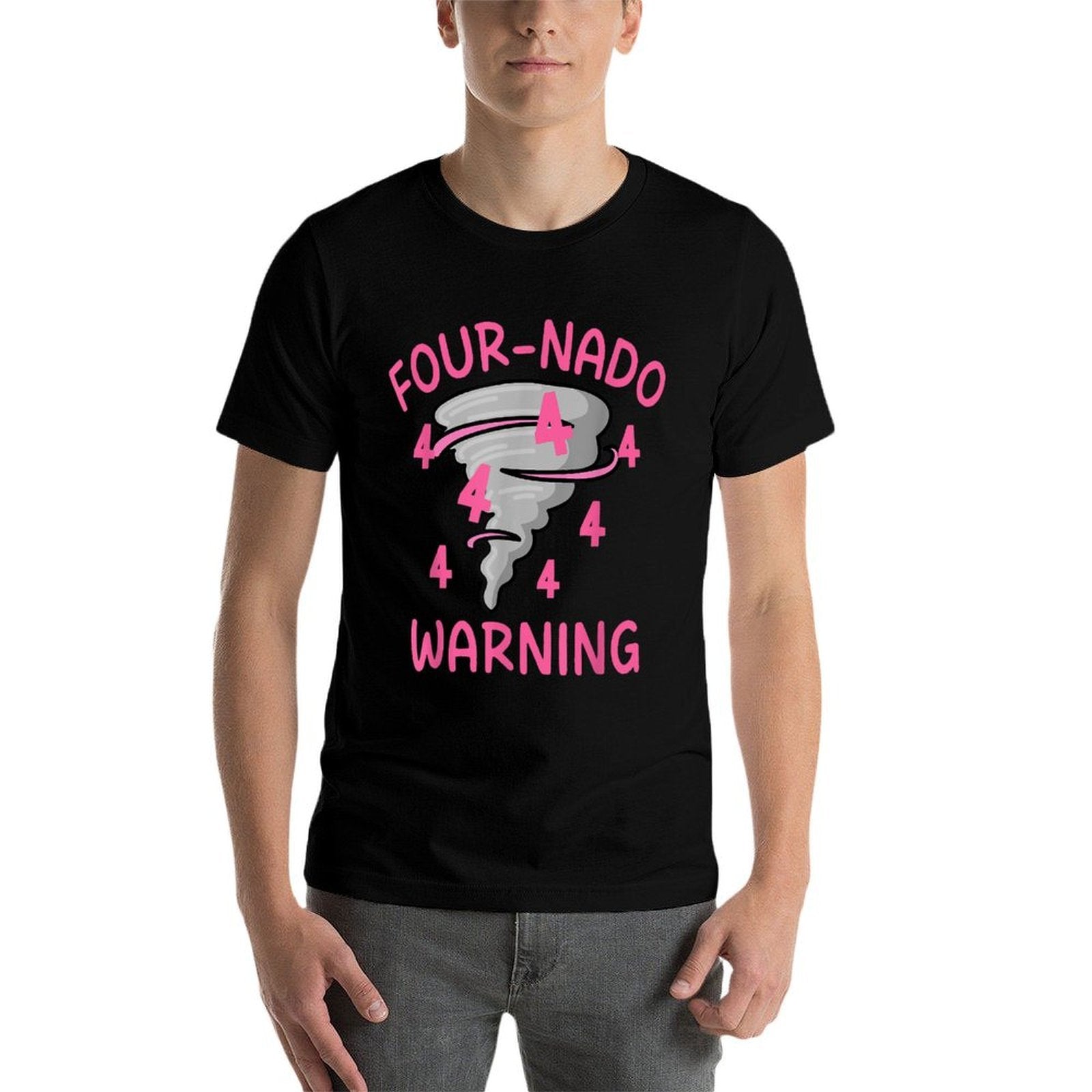Four-Nado Storm TorNado 4th Four Birthday Party Girl Kids  Moisture-wicking T-Shirt