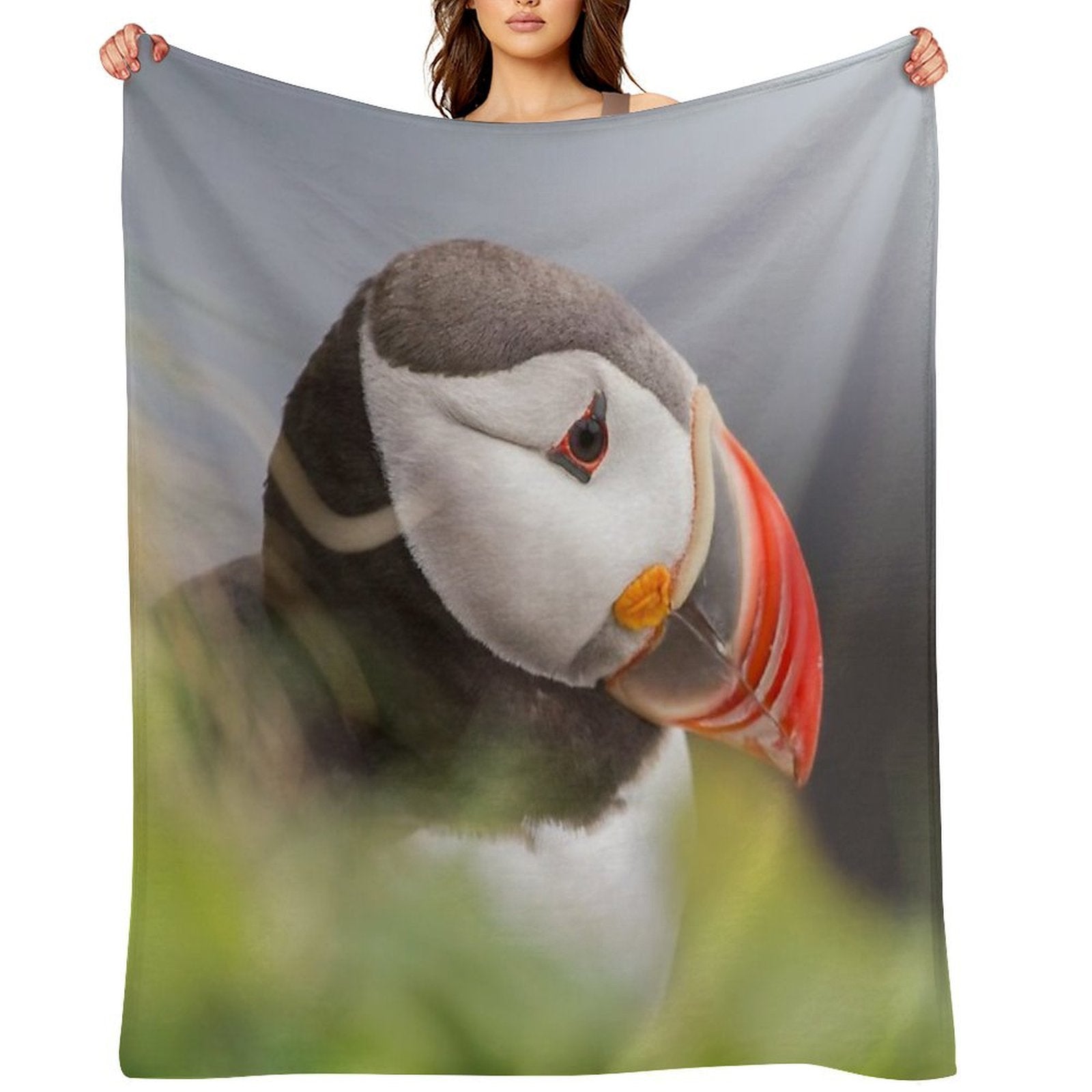 Puffin All-season Throw Blanket