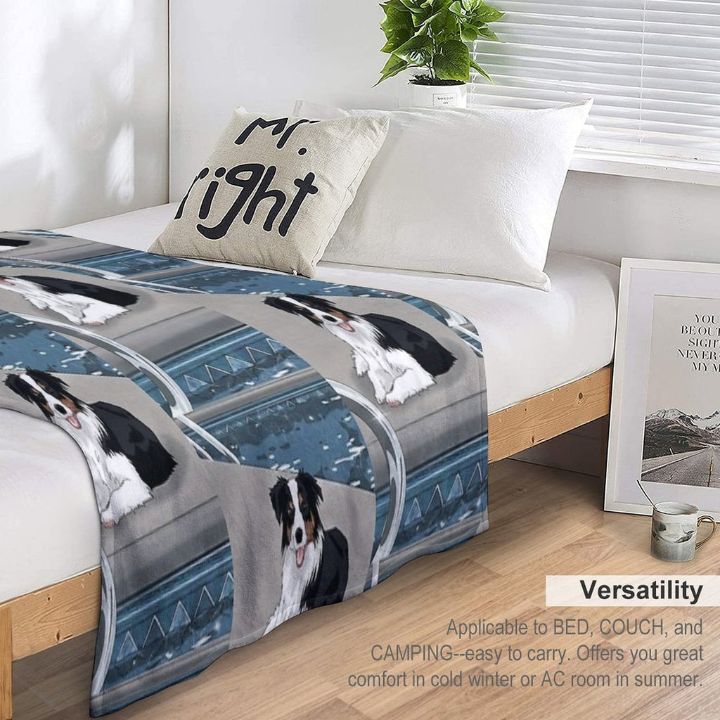 Dog by Pool Durable Throw Blanket