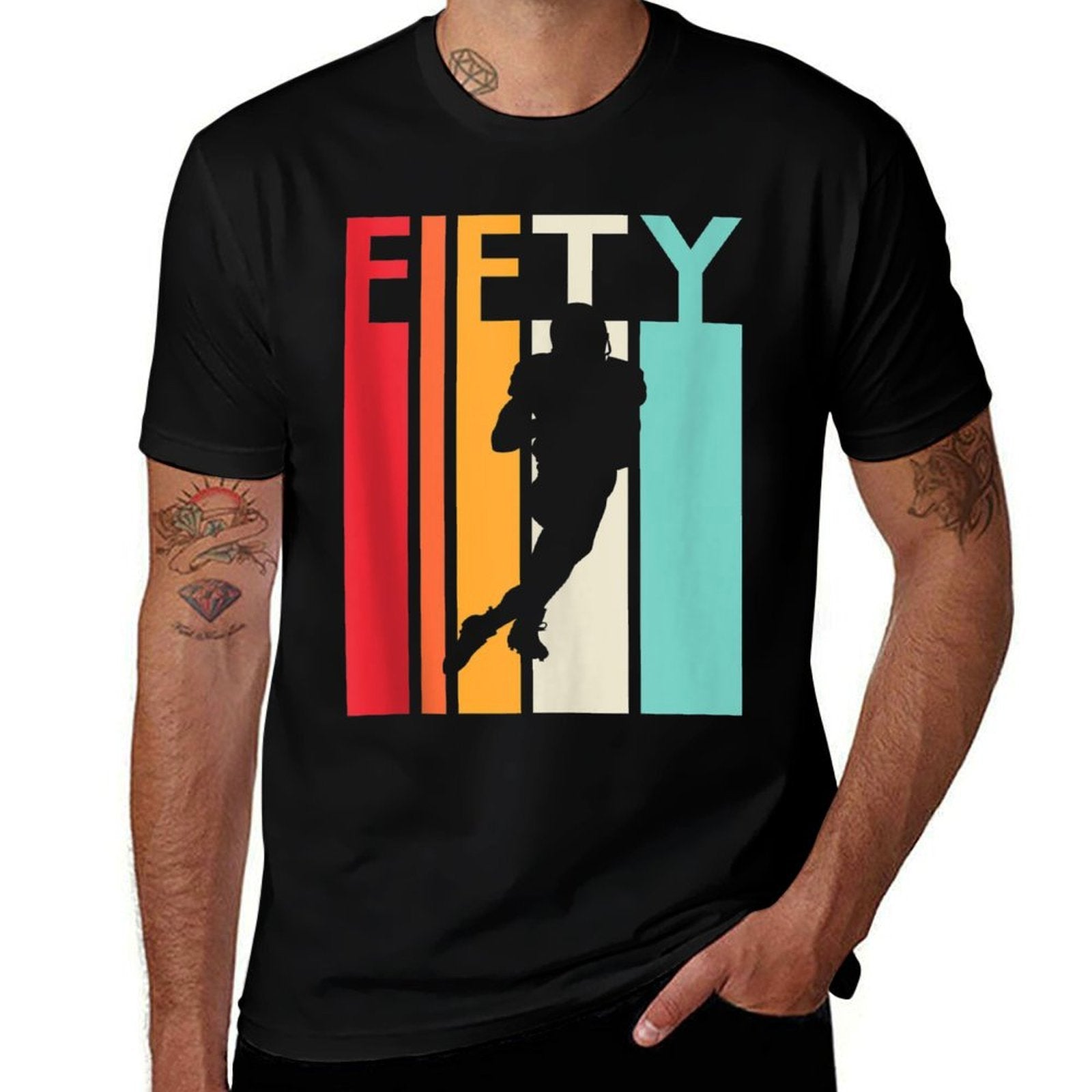 50th Birthday Gift Vintage Football for 50 Year Old  Stretchy T-Shirt