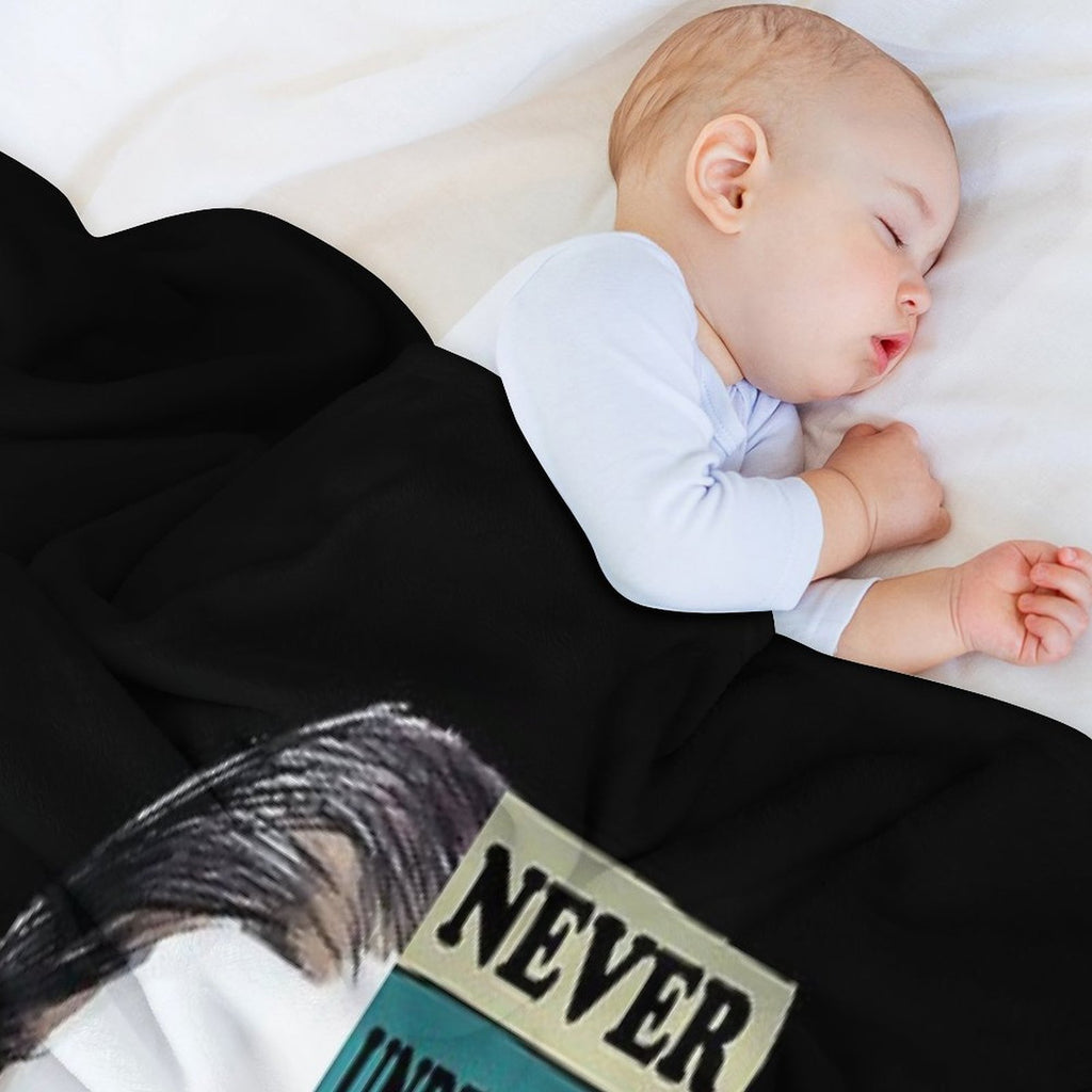 Notorious RBG Ruth Bader Ginsburg Never UnderEstimate The Power of A Girl With A Book Feminist Gift Comfort Throw Blanket