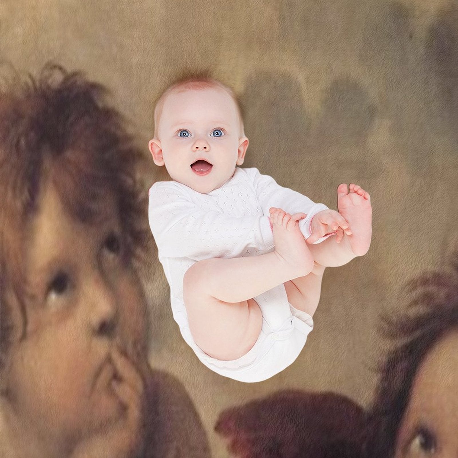 THE SISTINE MADONNA (detail) - RAPHAEL Durable Throw Blanket