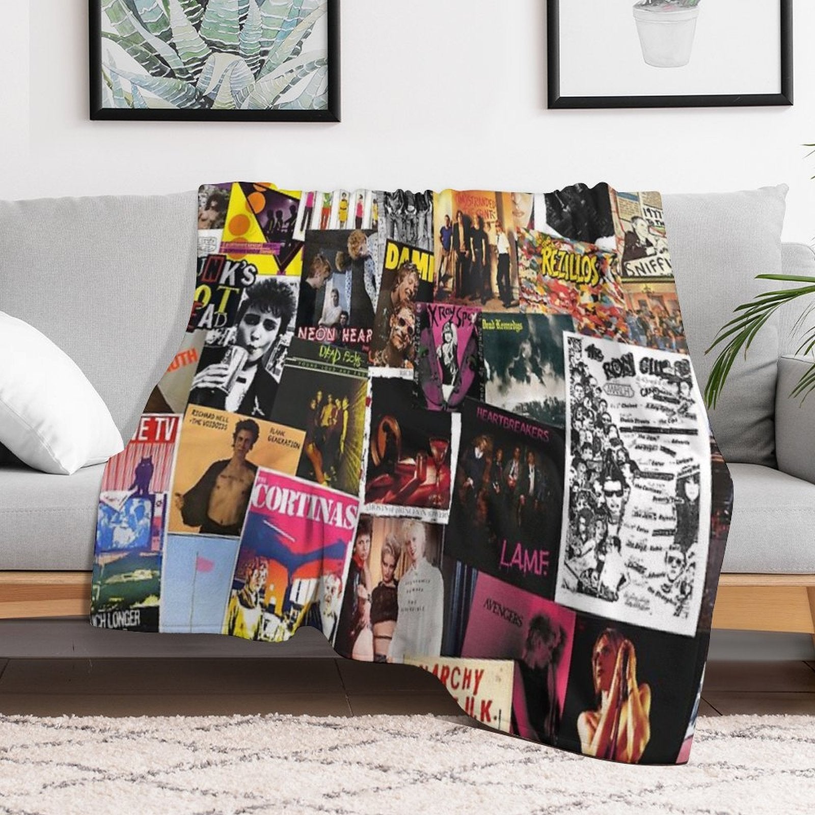 70s Punk Rock Music Anti-pilling Throw Blanket