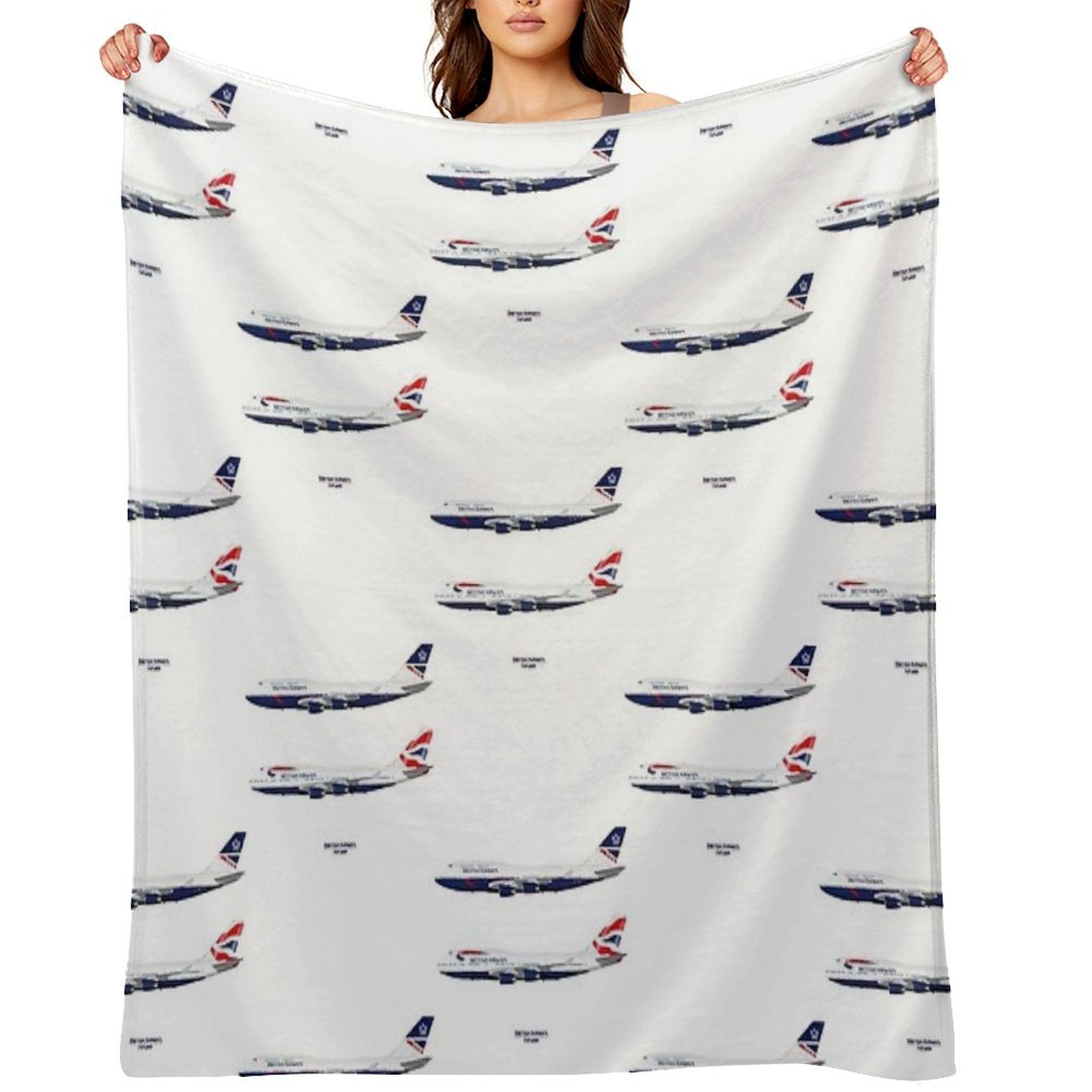 British Airways 747s Compact Throw Blanket