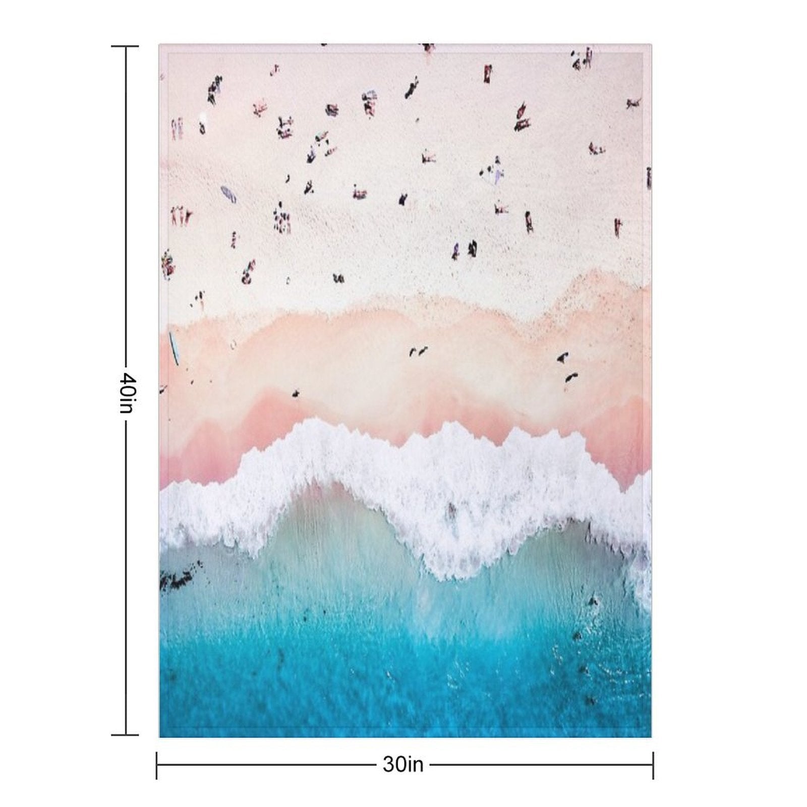 Aerial Sandy Beach Multi-functional Throw Blanket