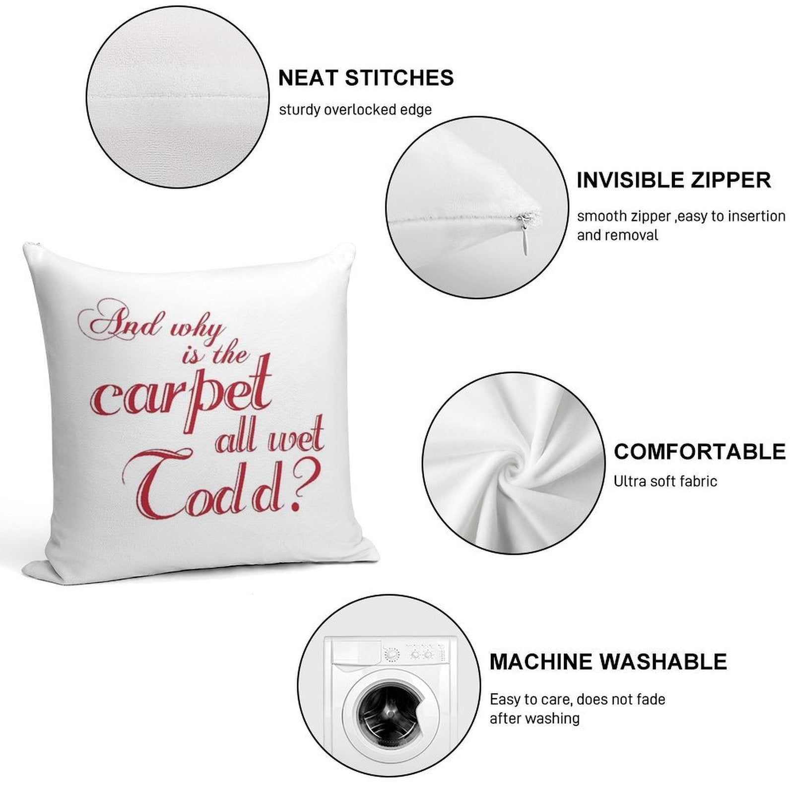 And Why Is The Carpet All Wet Todd Soft Bedroom Essential Throw Pillow