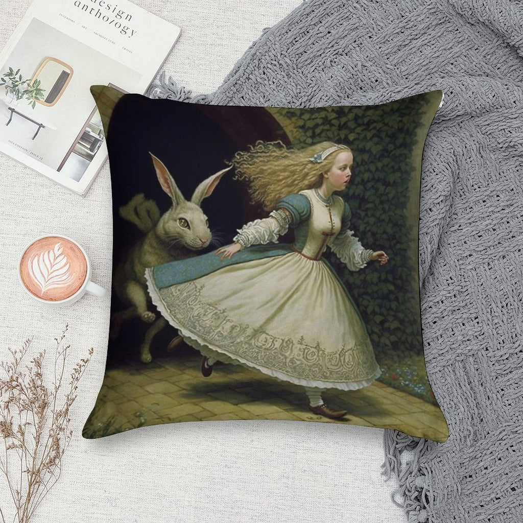 Alice - Alice in Wonderland Collection Soft Skin-Friendly Throw Pillow