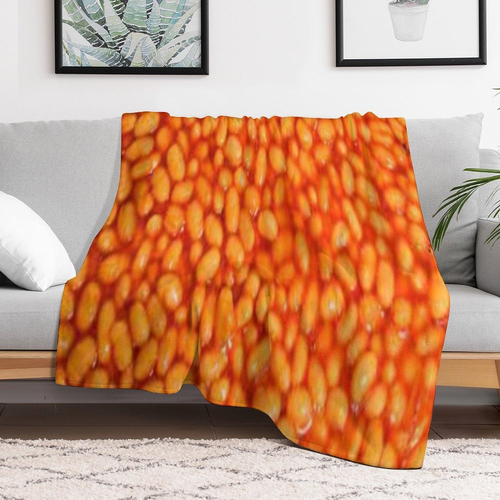 Baked Beans Machine-washable Throw Blanket