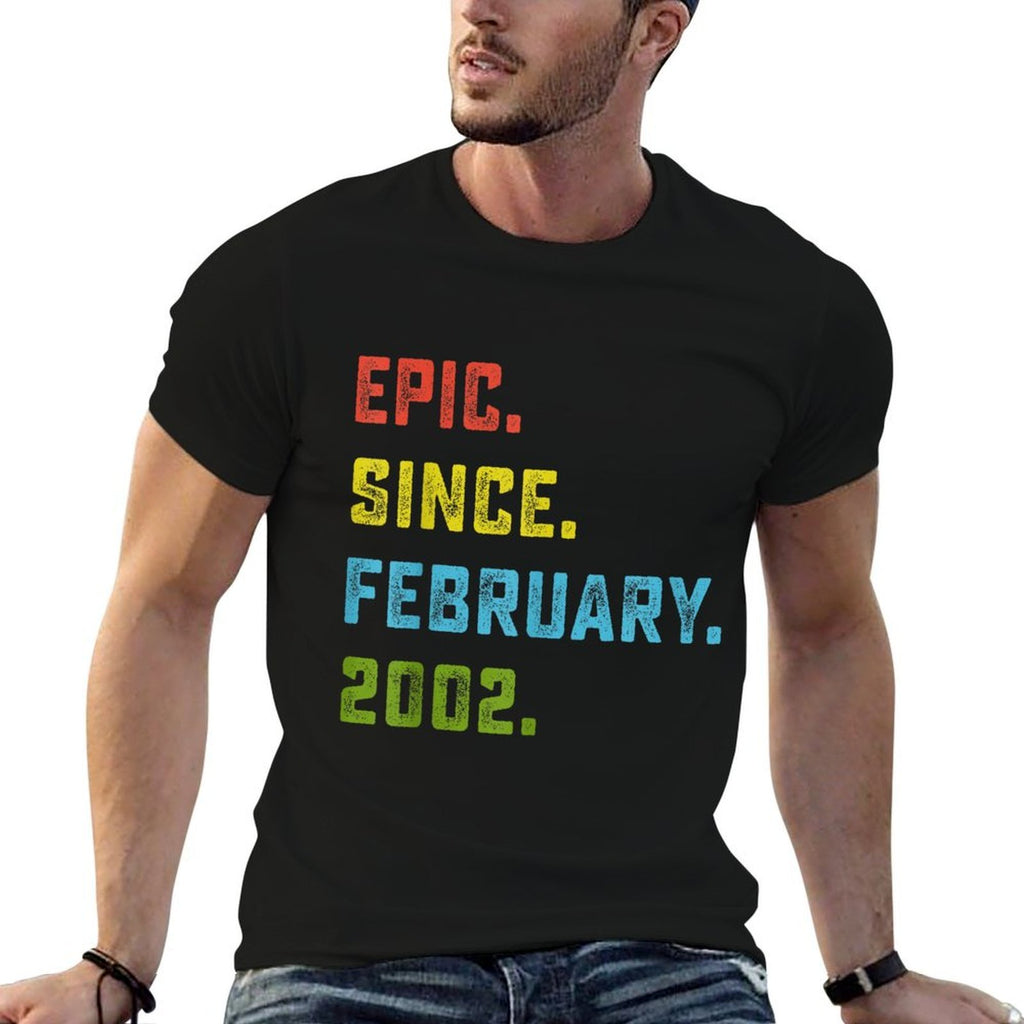 Epic Since February 2002 22nd Birthday Gift 22 Years Old  Graphic-printed T-Shirt