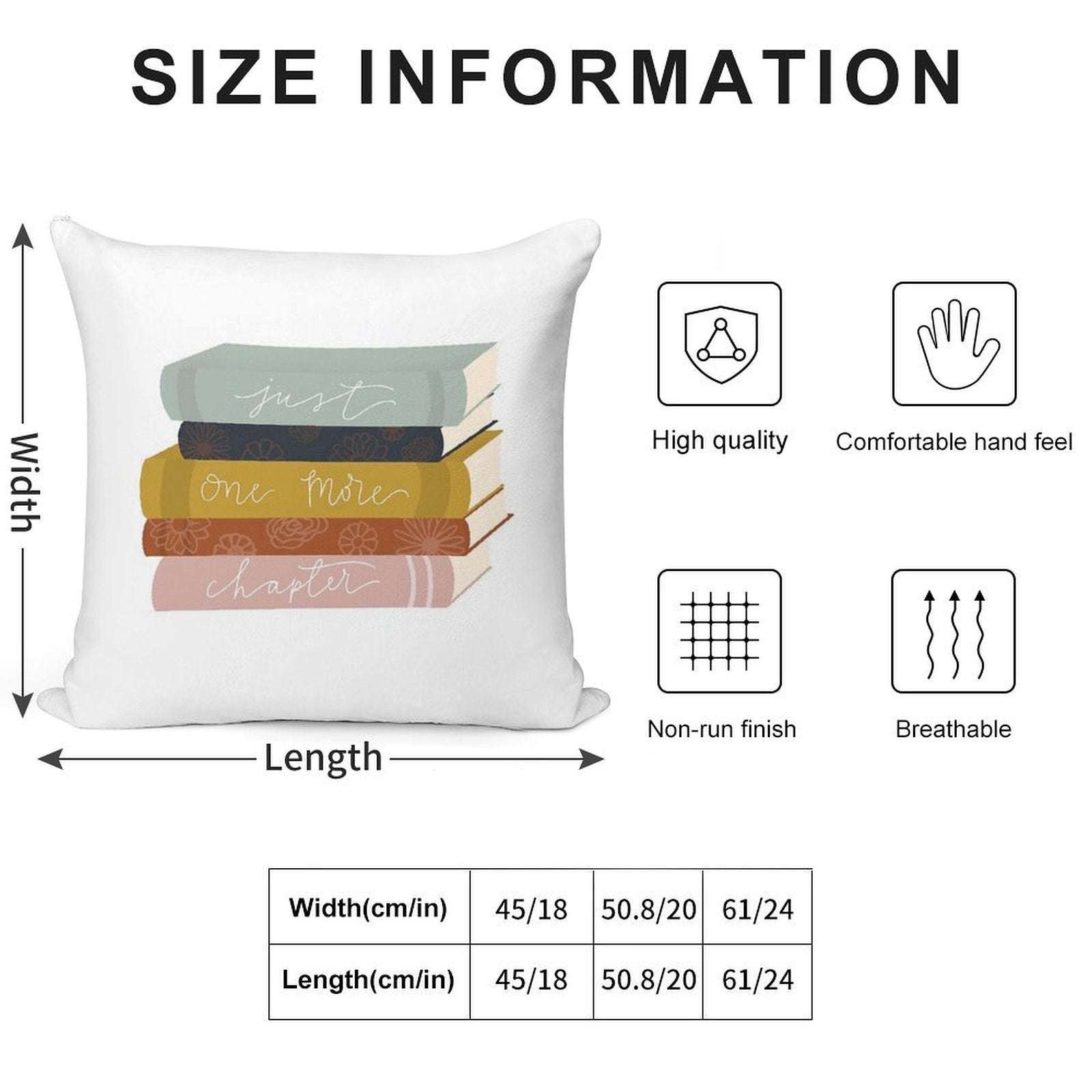 Just One More Chapter Soft Washable Throw Pillow
