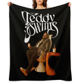 Vintage Pop Art Teddy Swims Multi-functional Throw Blanket