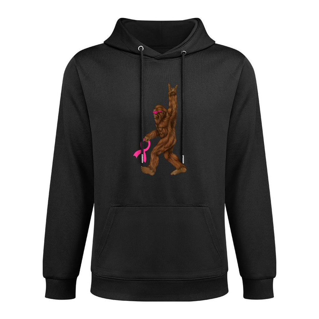 Bigfoot Breast Cancer Funny Sasquatch Pink Ribbon Casual Wear Hoodie