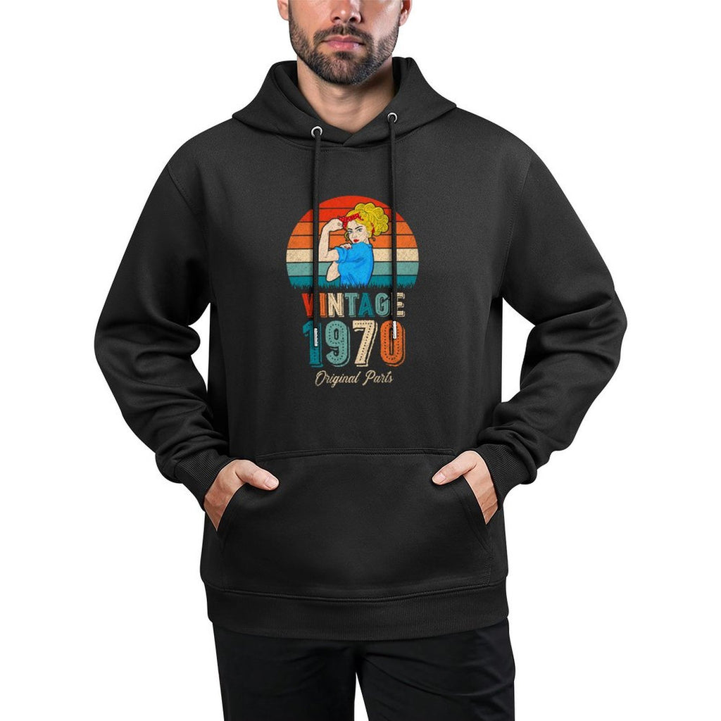50th Birthday Tshirts For Women Original Parts Vintage 1970 Versatile Streetwear Hoodie