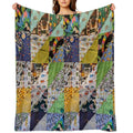 Kids Colorful Animal Funky And Fun Travel-friendly Throw Blanket