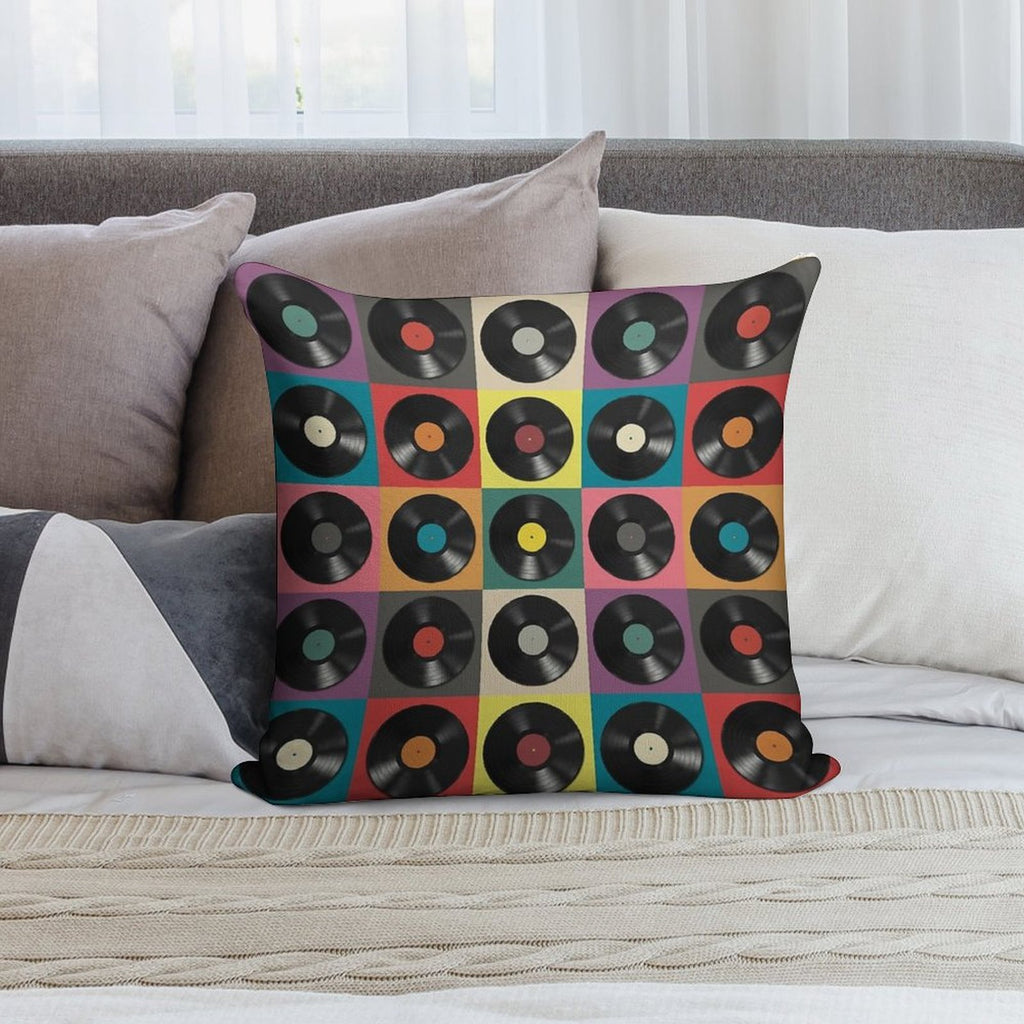 Vinyl Record Soft Warmth Comfort Throw Pillow